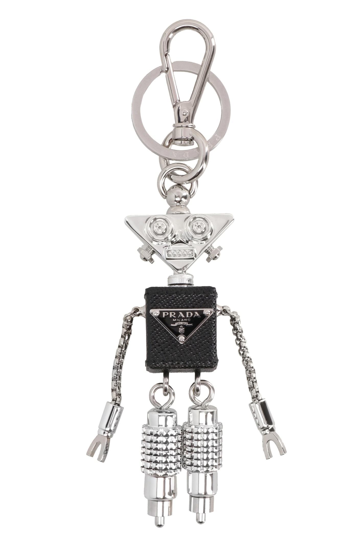 Prada Trick Robot Key Ring in Black for Men | Lyst