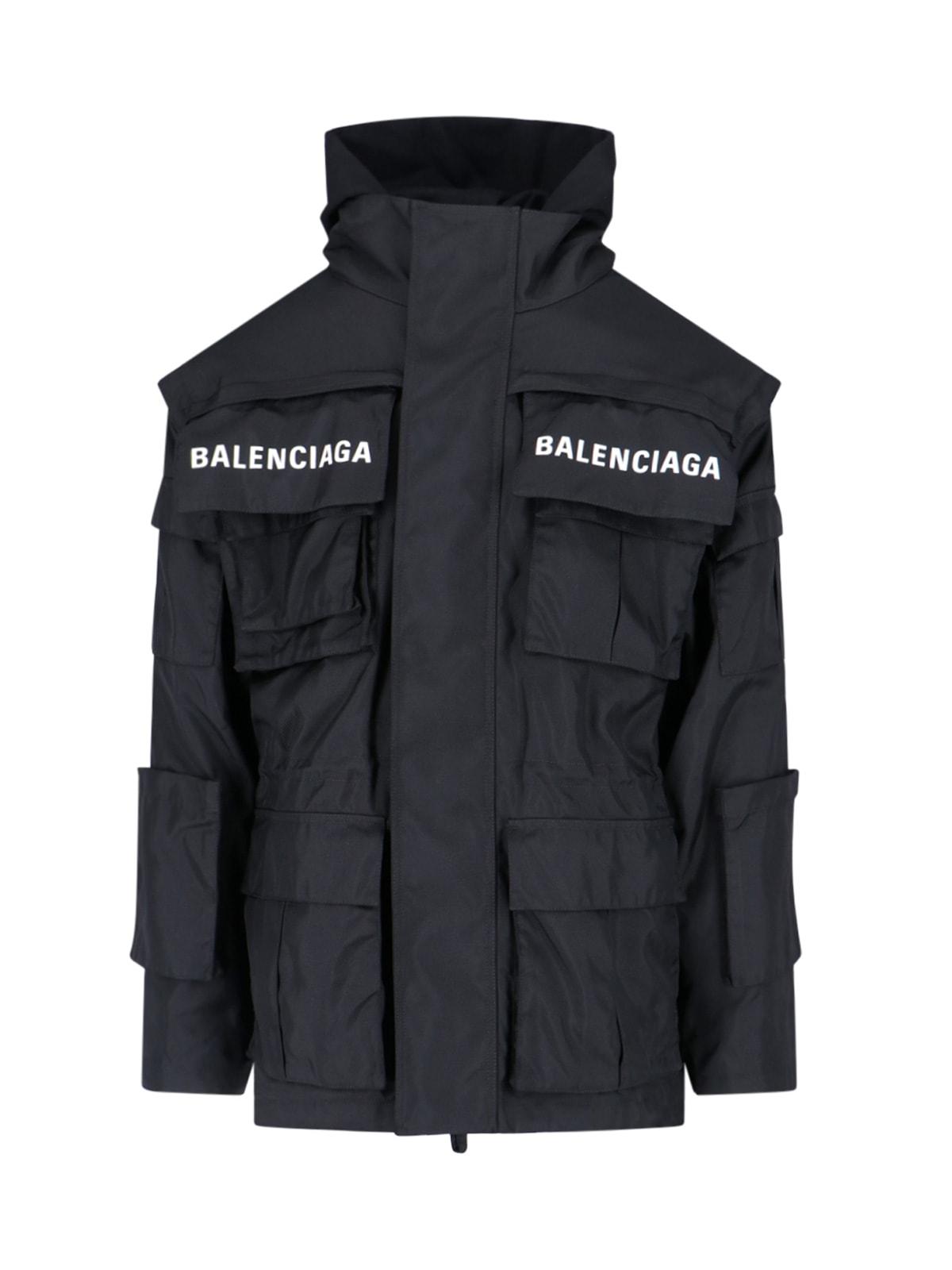 Balenciaga 'all-in' Hooded Parka in Black for Men | Lyst