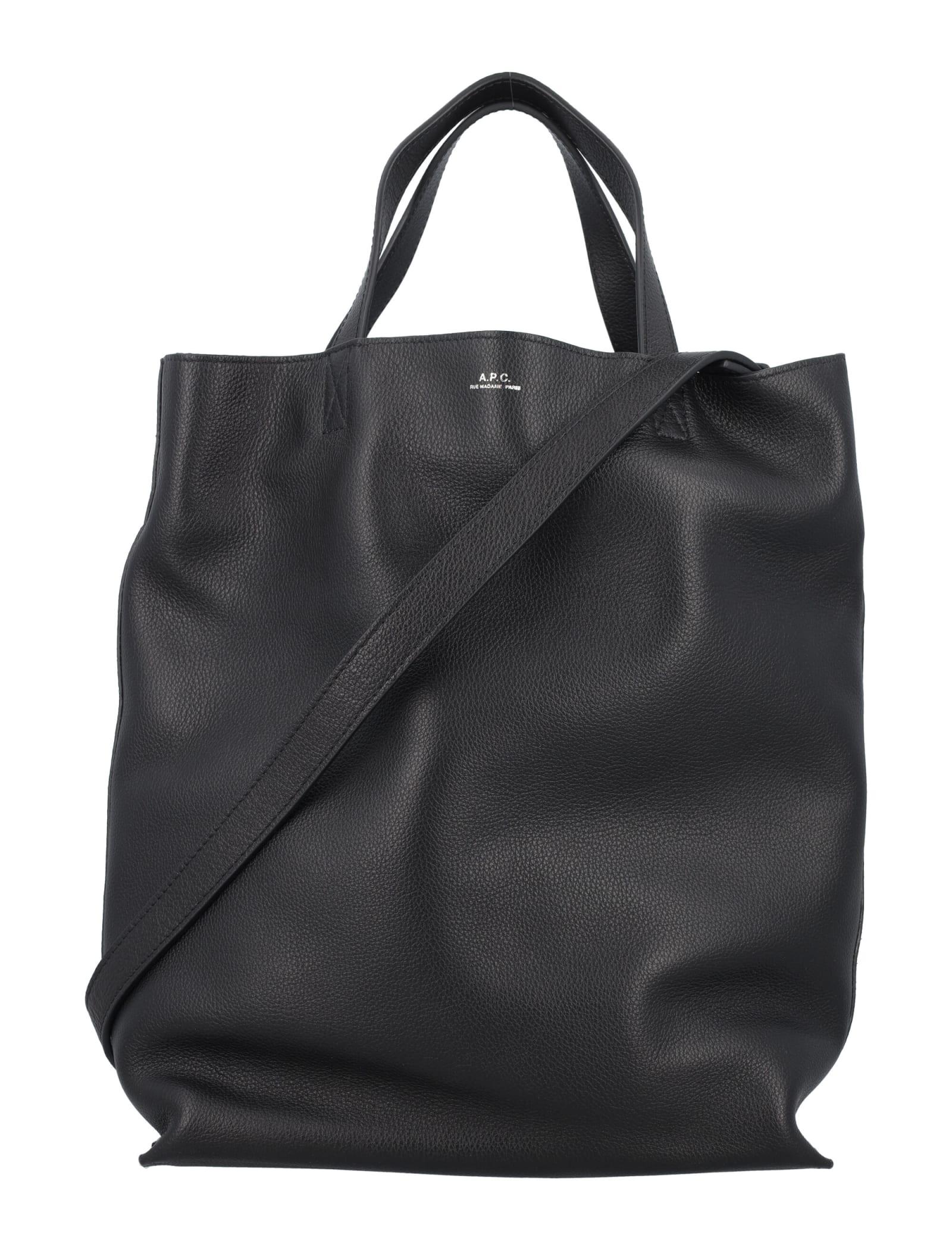A.P.C. Maiko Medium Shopper Tote Bag in Black | Lyst