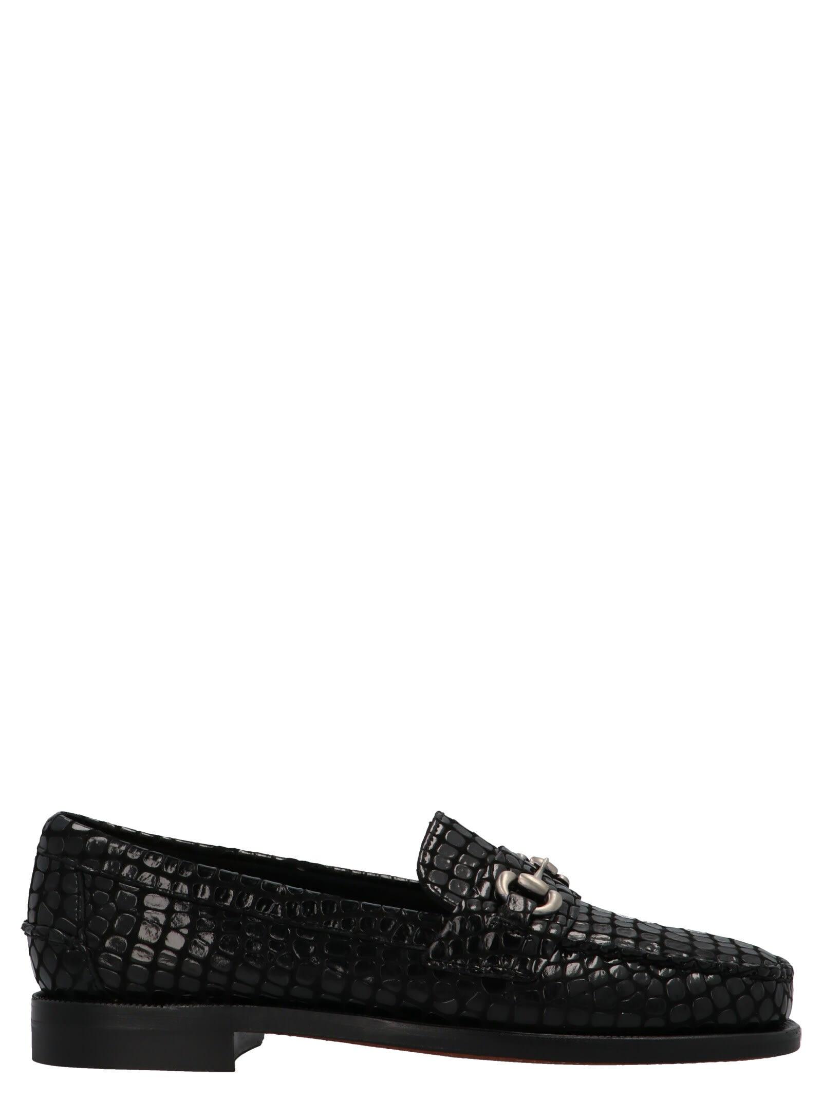croc loafers black