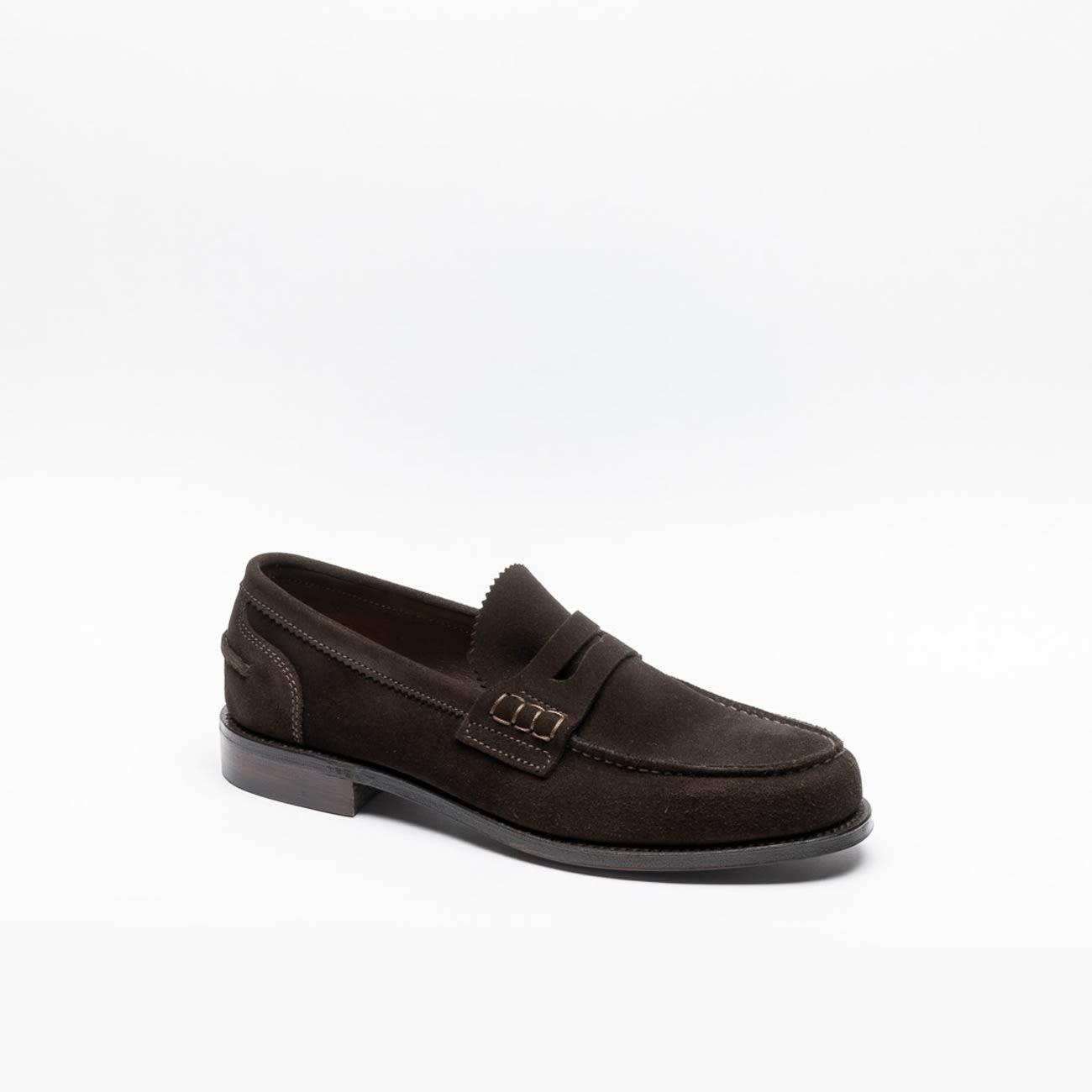 Cheaney Bitter Chocolate Suede Penny Loafer in Black for Men | Lyst