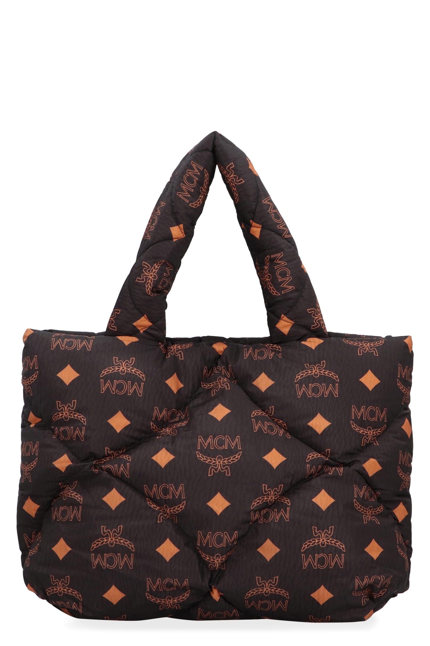 Mcm nylon tote hotsell