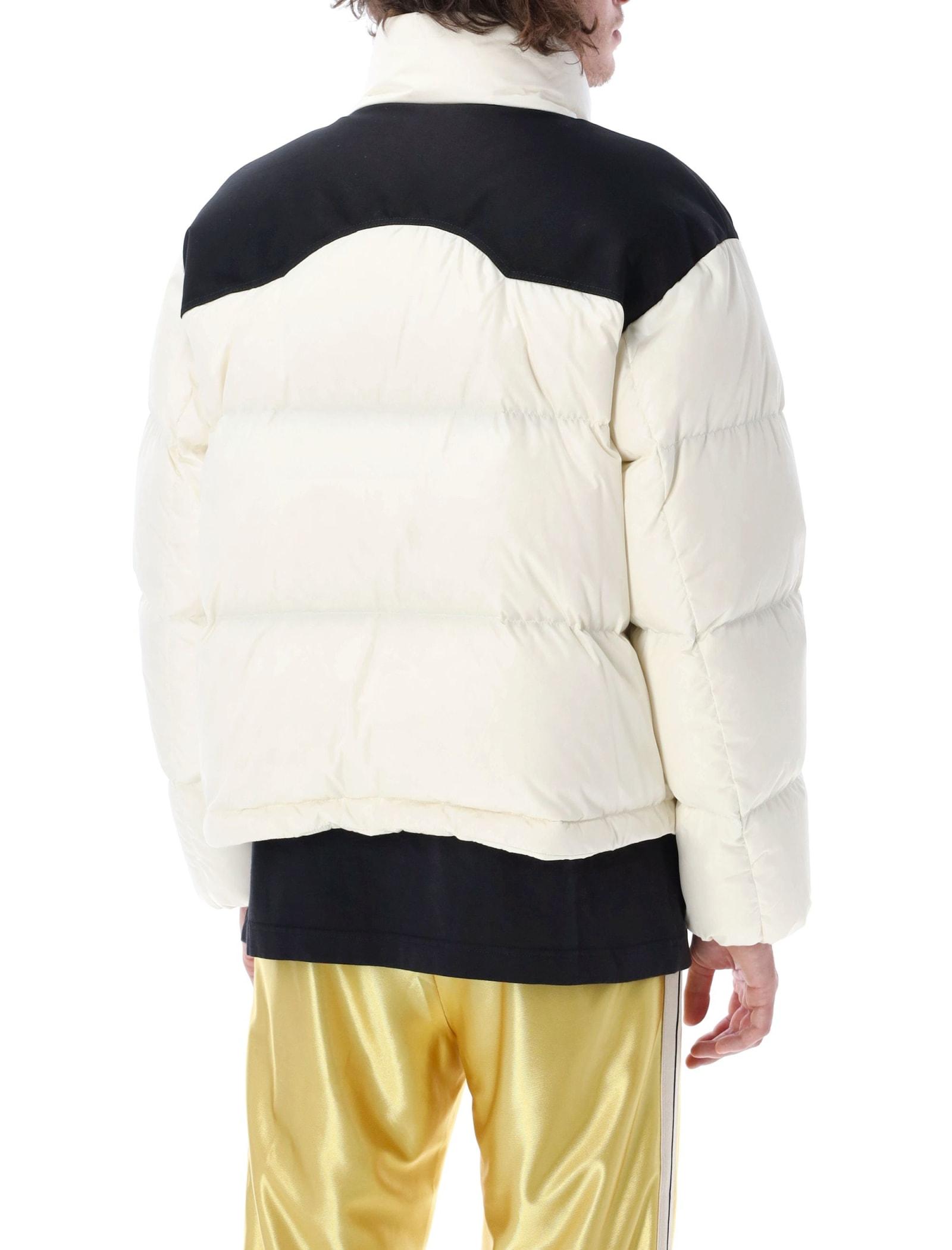 8 MONCLER PALM ANGELS Nevin Short Down Jacket in White for Men | Lyst