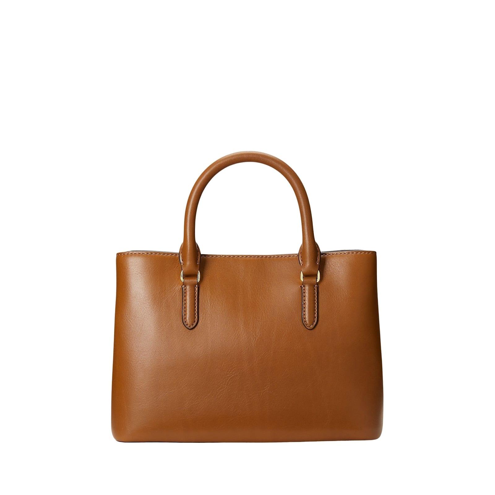 売切れ前に☆Ralph Lauren☆【マーシー26 】スモール サッシェル Ralph Lauren Marcy 26 Satchel Small in Brown | Lyst