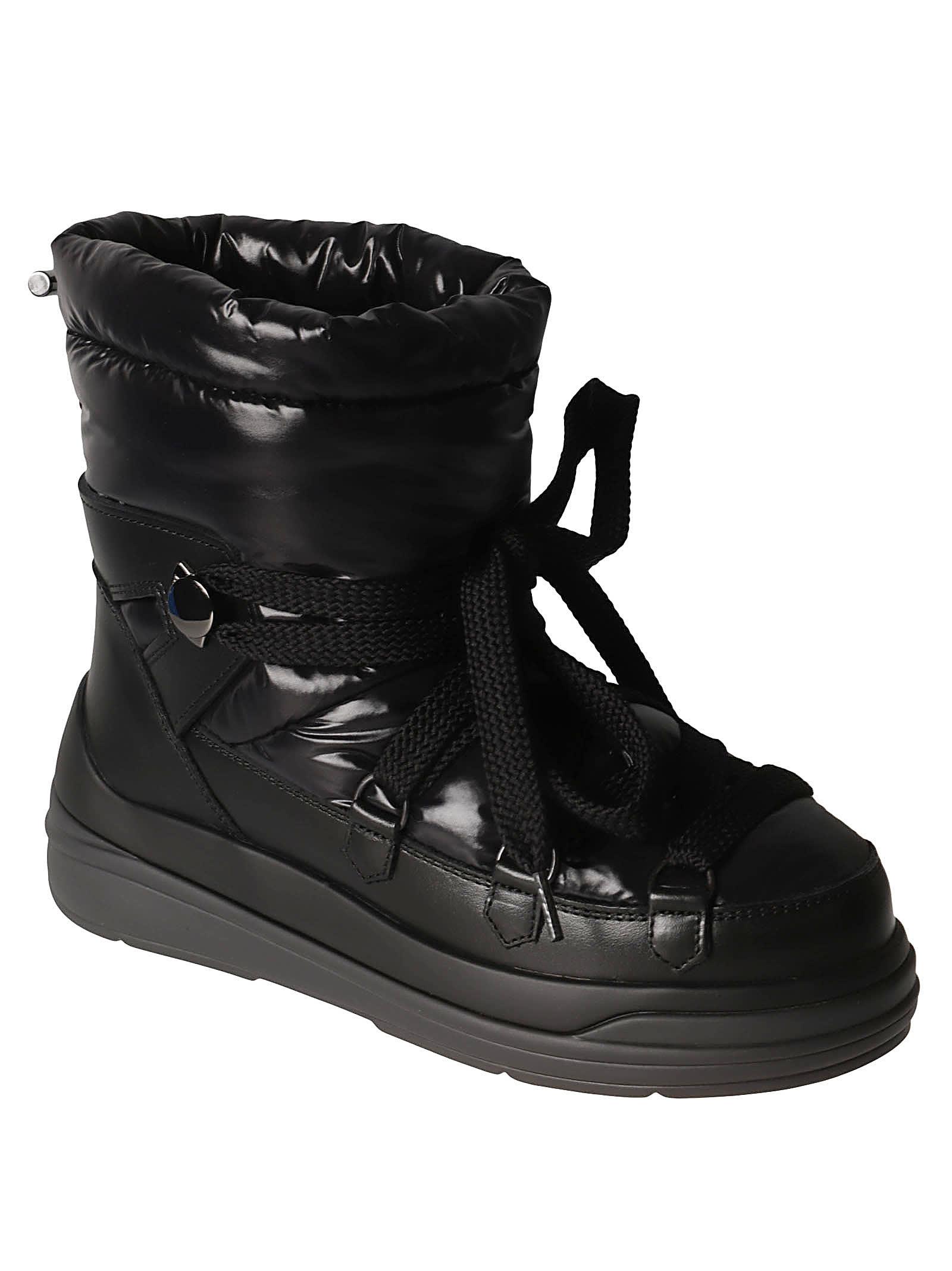 moncler insolux faux shearling trimmed suede boots