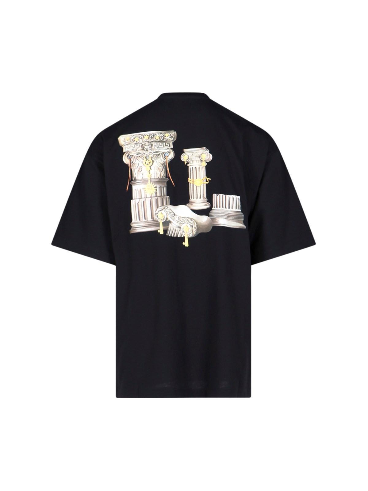 Versace Retro Print T-shirt in Black for Men | Lyst