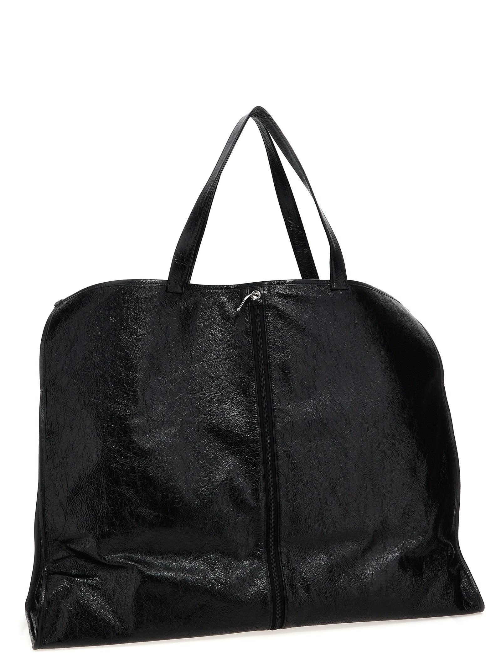 トートバッグ BALENCIAGA 'Borsa Porta Abiti Shopper' shopping bag Black Balenciaga 'Borsa Porta Abiti Shopper' Shopping Bag in Black
