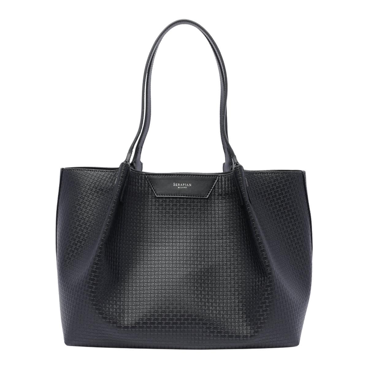 ショルダーバッグ SERAPIAN Men Messenger Bags SRMOSMLL711142B001 Black Serapian Messenger and Crossbody Bags for Men | MR PORTER