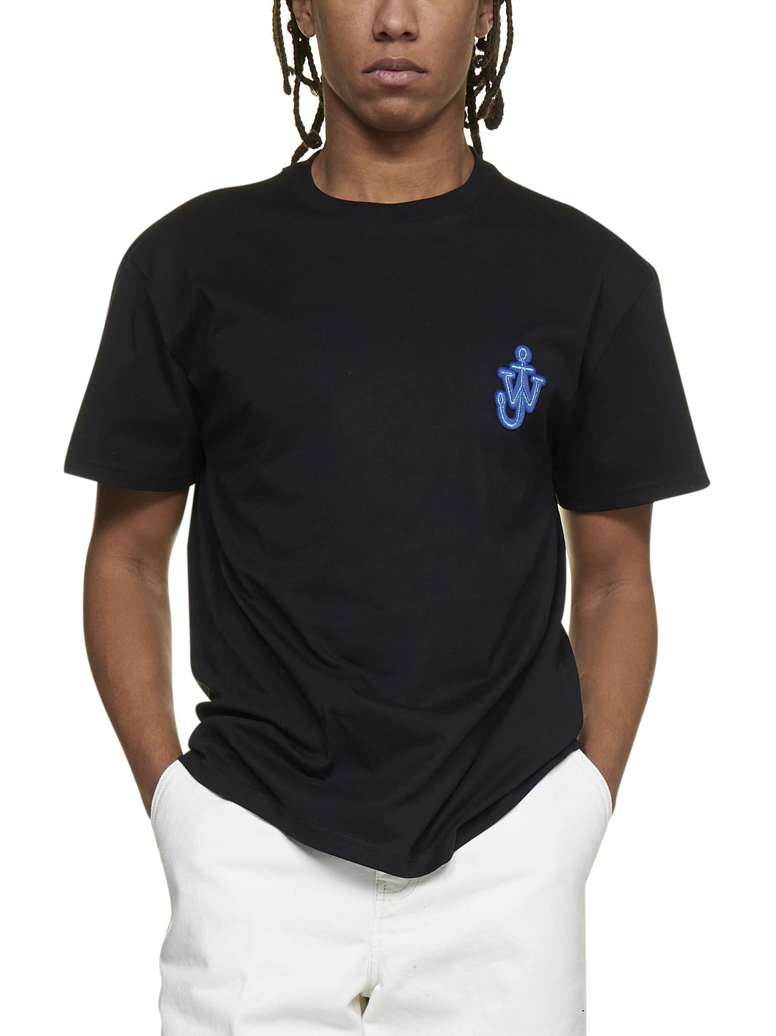JW Anderson Anchor Patch Cotton T-shirt in Red Mens T-shirts JW Anderson T-shirts for Men Black 