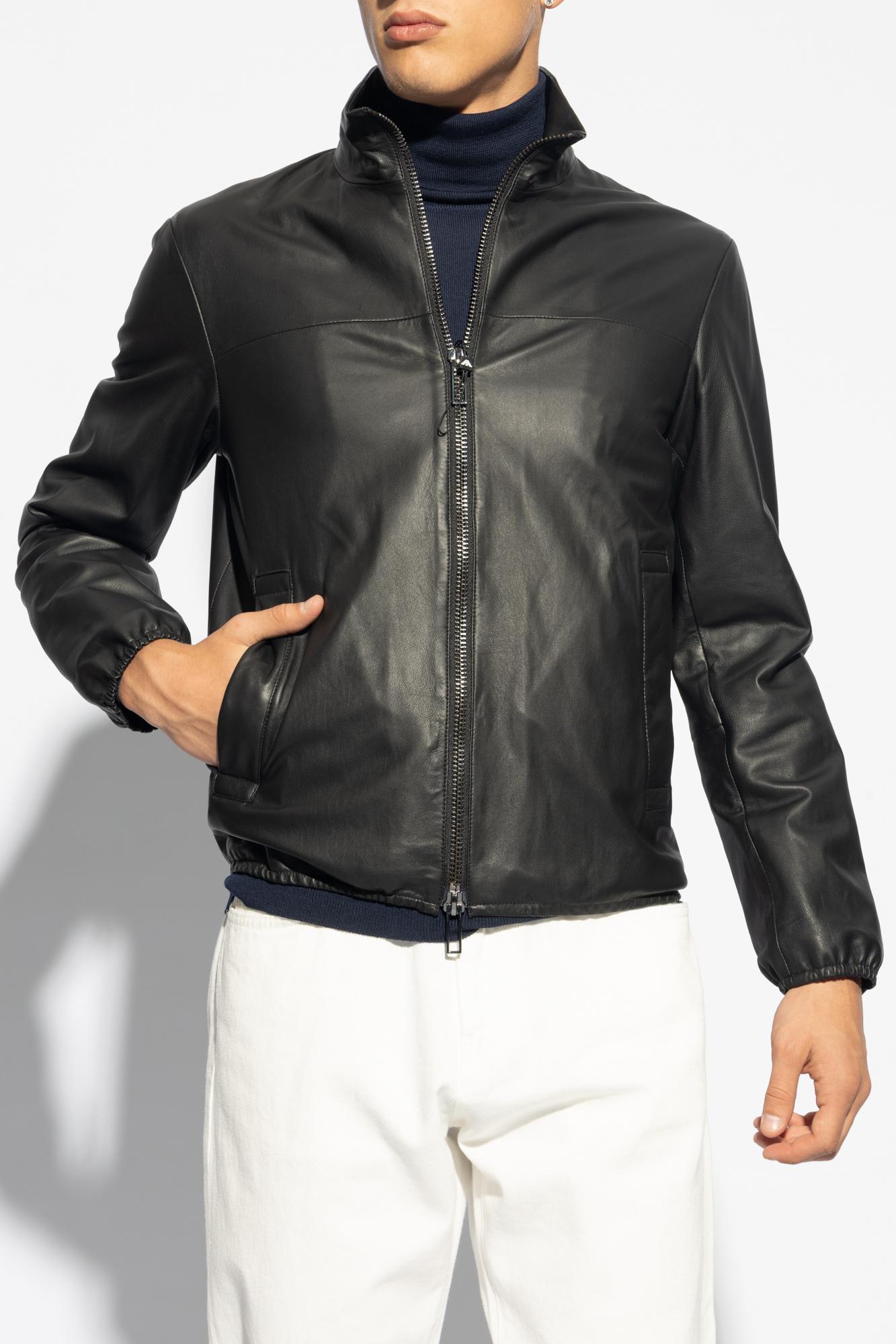 Emporio Armani Leather jackets for Men | Online Sale up to