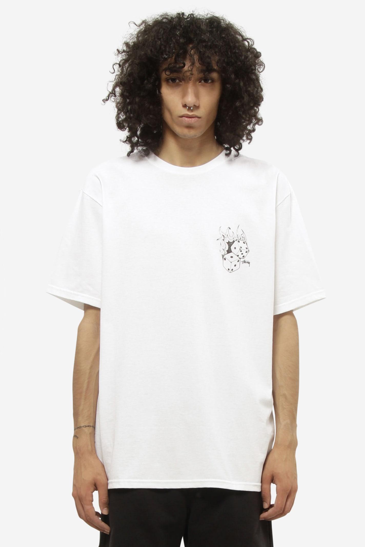 Stussy Fire Dice T-shirt in White for Men | Lyst