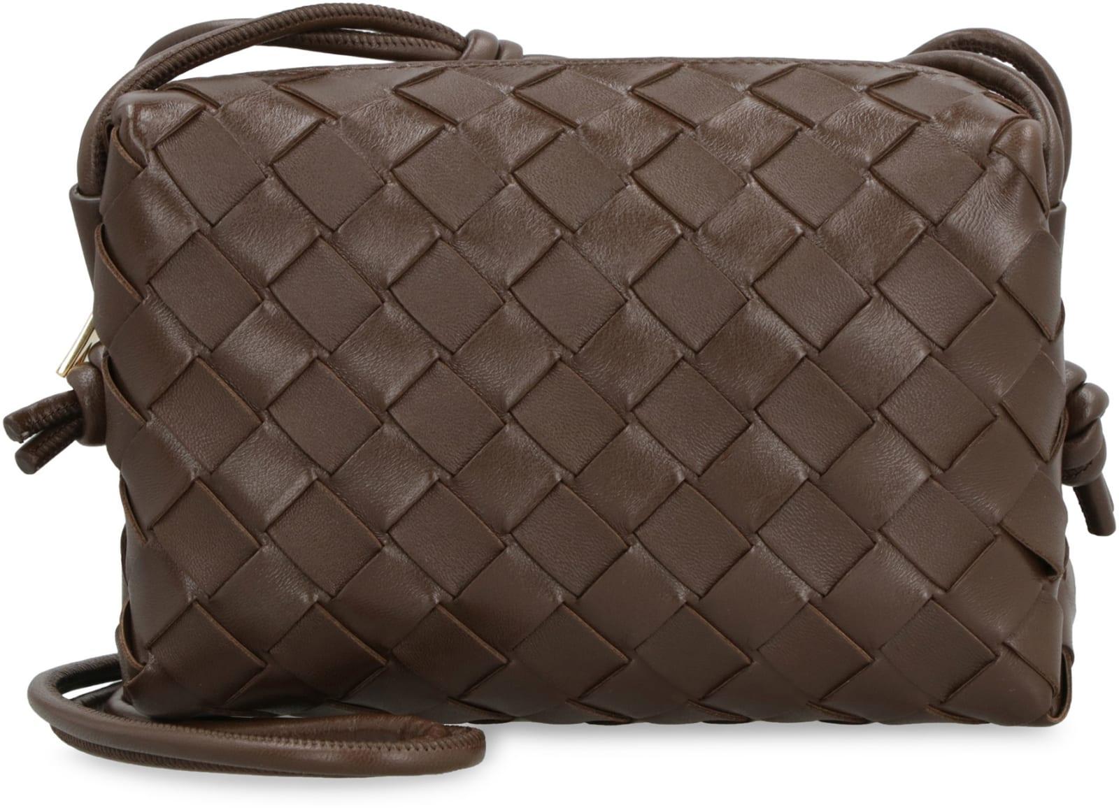 Bottega Veneta The Mini Pouch Dark Brown Leather Crossbody Bag