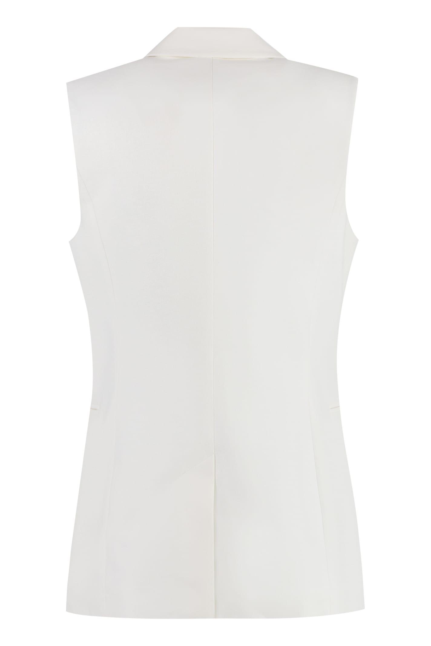 Michael Kors Linen Blend Vest in White Lyst UK