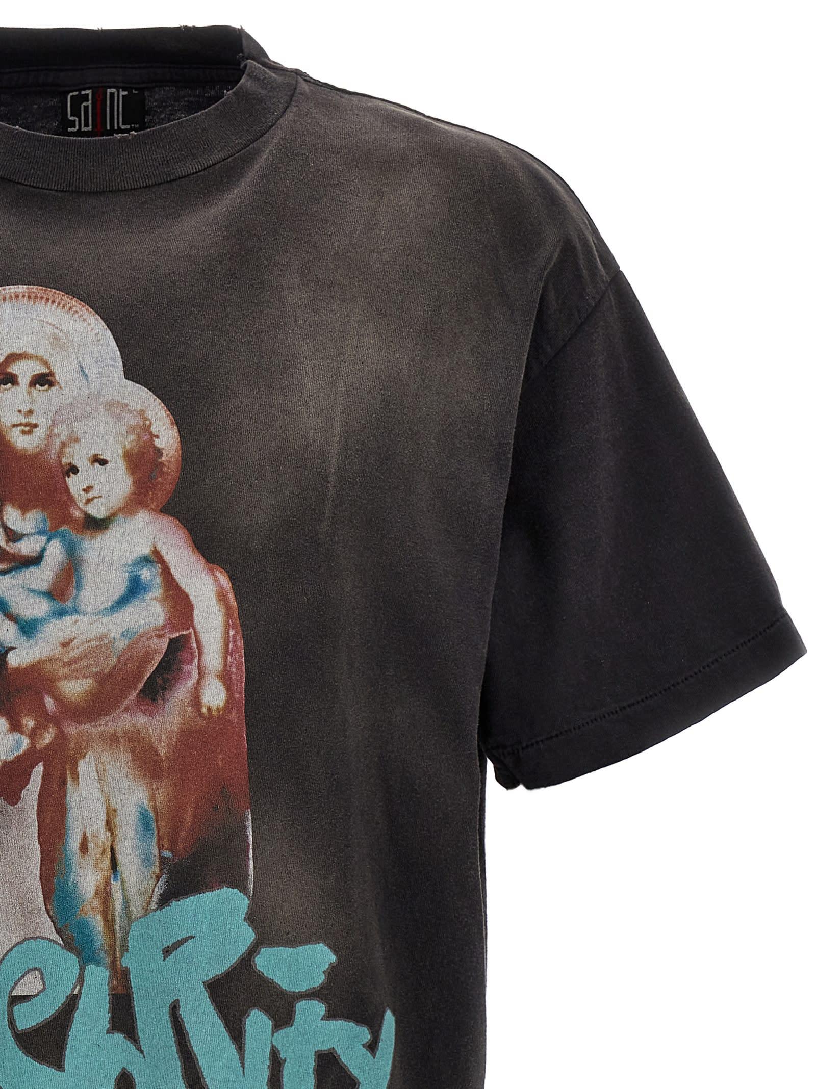 Saint Mxxxxxx Love Saint Hood T-Shirt Vintage Black