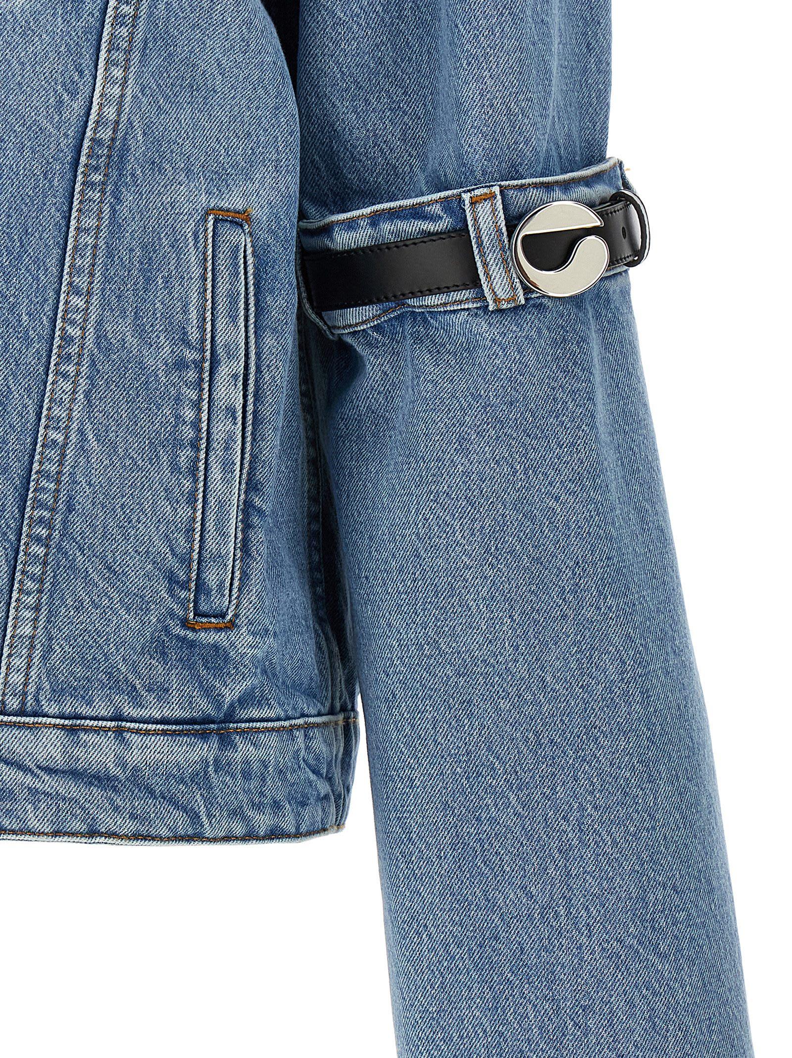 Coperni Hybrid Denim Short Jacket in Blue | Lyst