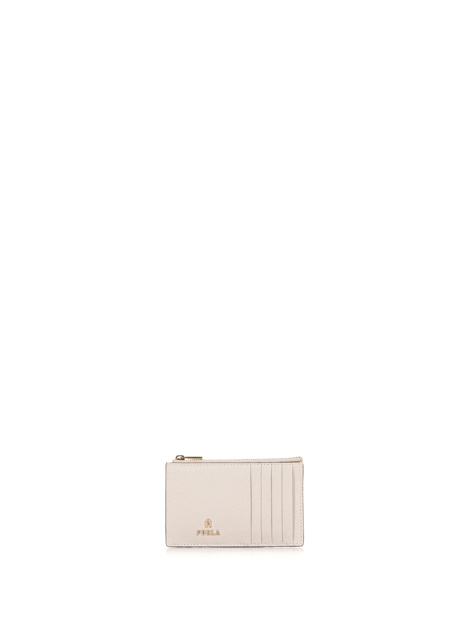 Furla Camellia Card Holder With Mini Logo in White Lyst