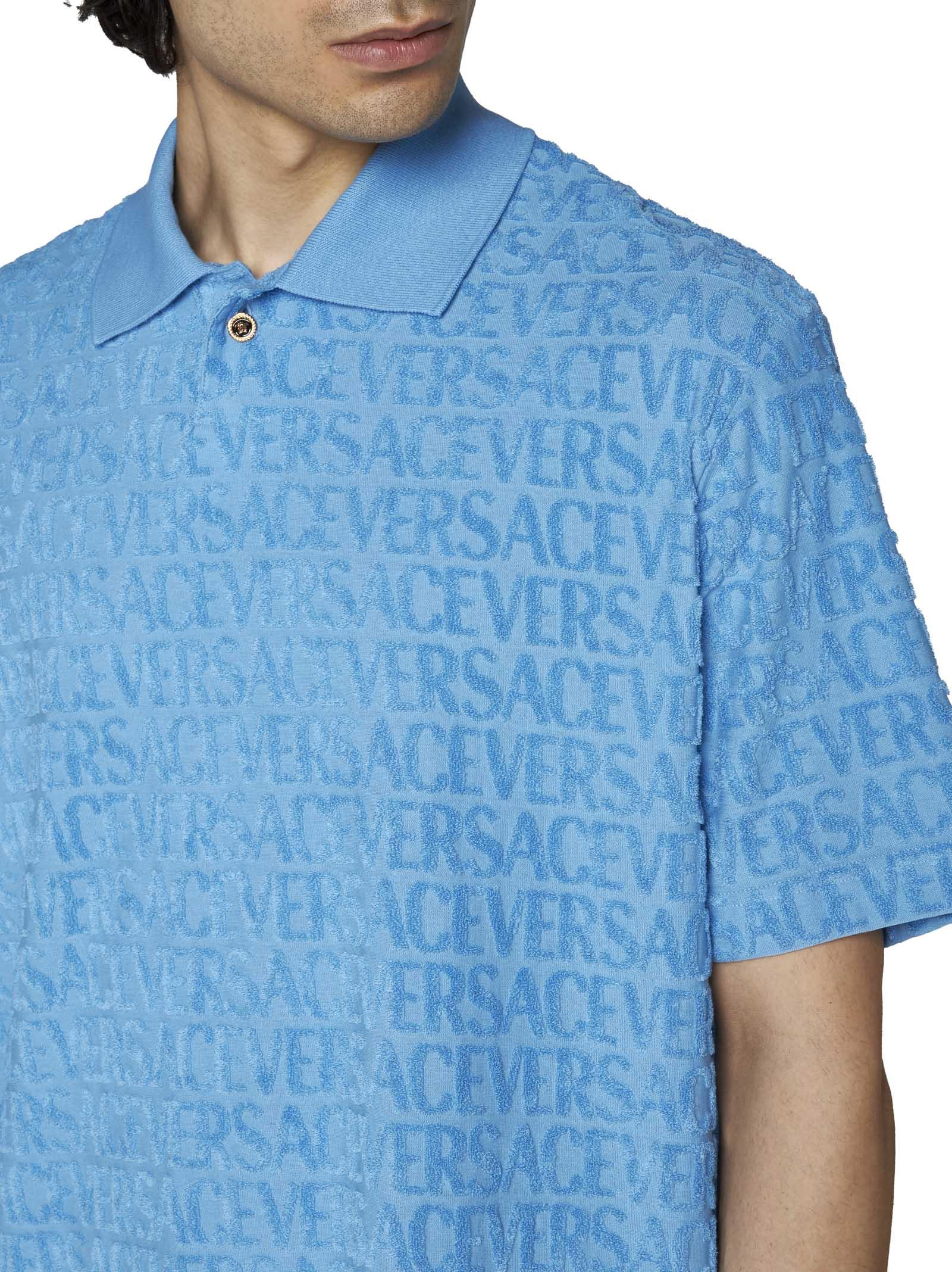 Versace Polo Shirt in Blue for Men | Lyst