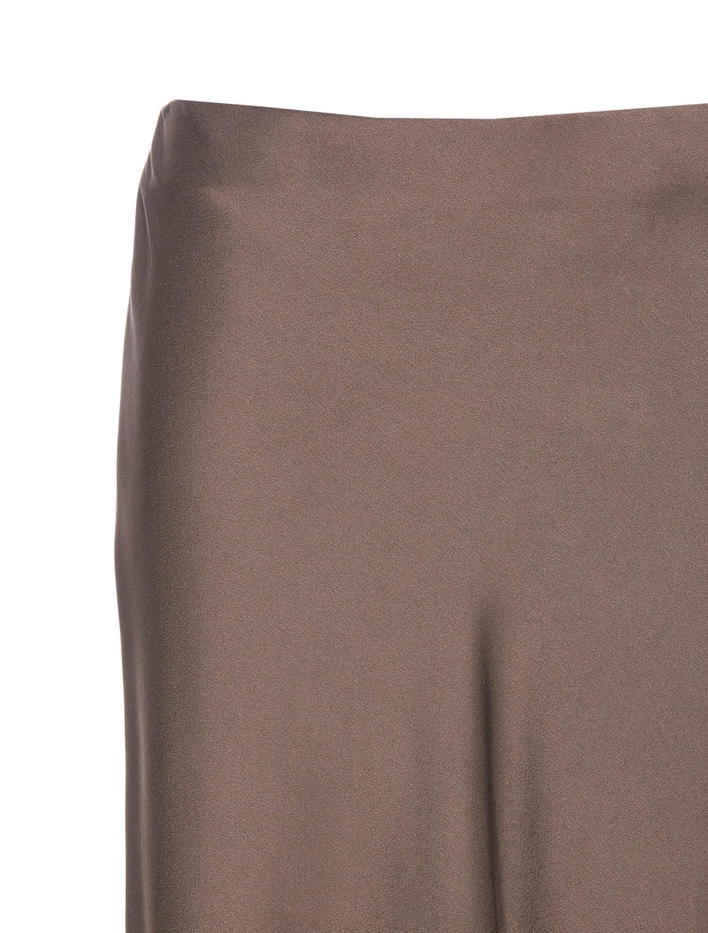 Brunello Cucinelli Fluid Bias-Cut Satin Skirt in Brown | Lyst