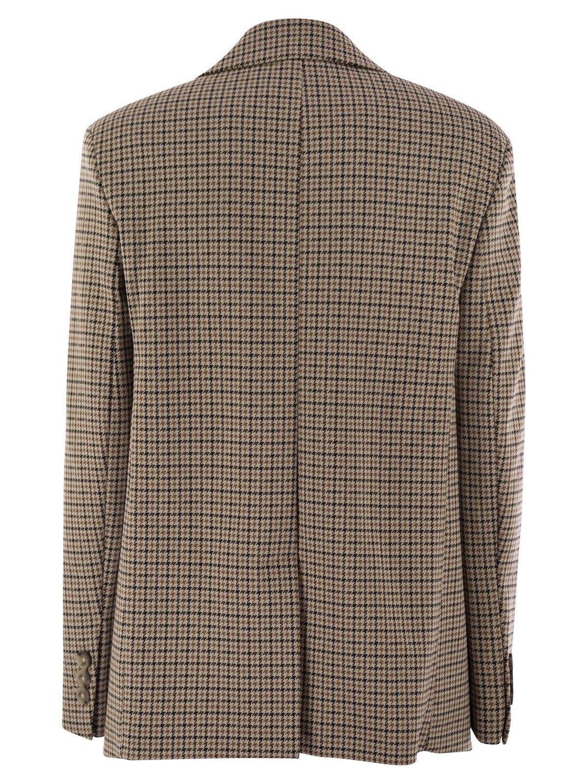 WEEKEND MAX MARA VELETTAブレザー Weekend by Maxmara Veletta Jacquard Jersey Blazer in Brown
