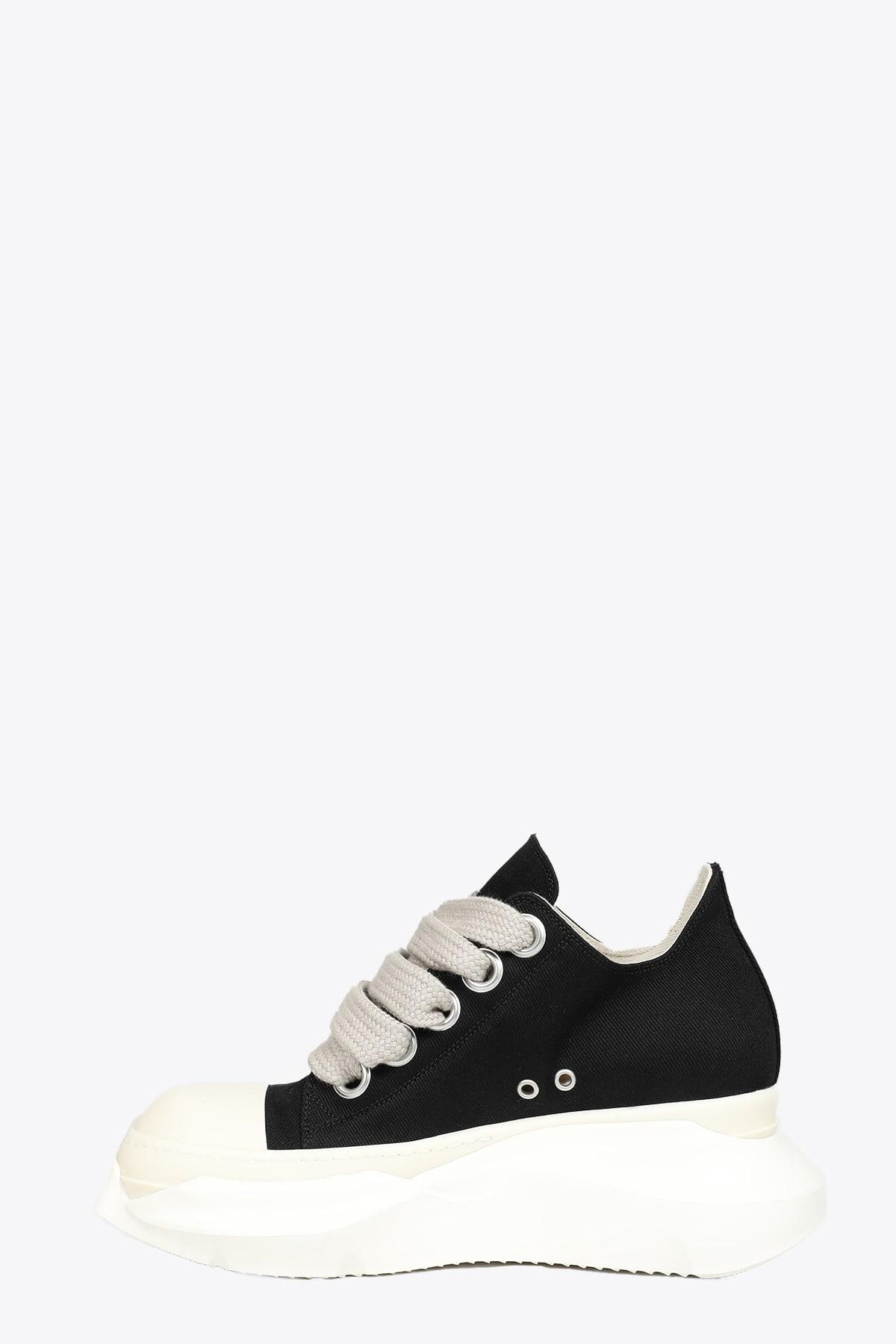 Rick Owens DRKSHDW Abstract Low Black Denim Low Abstract Sneaker 
