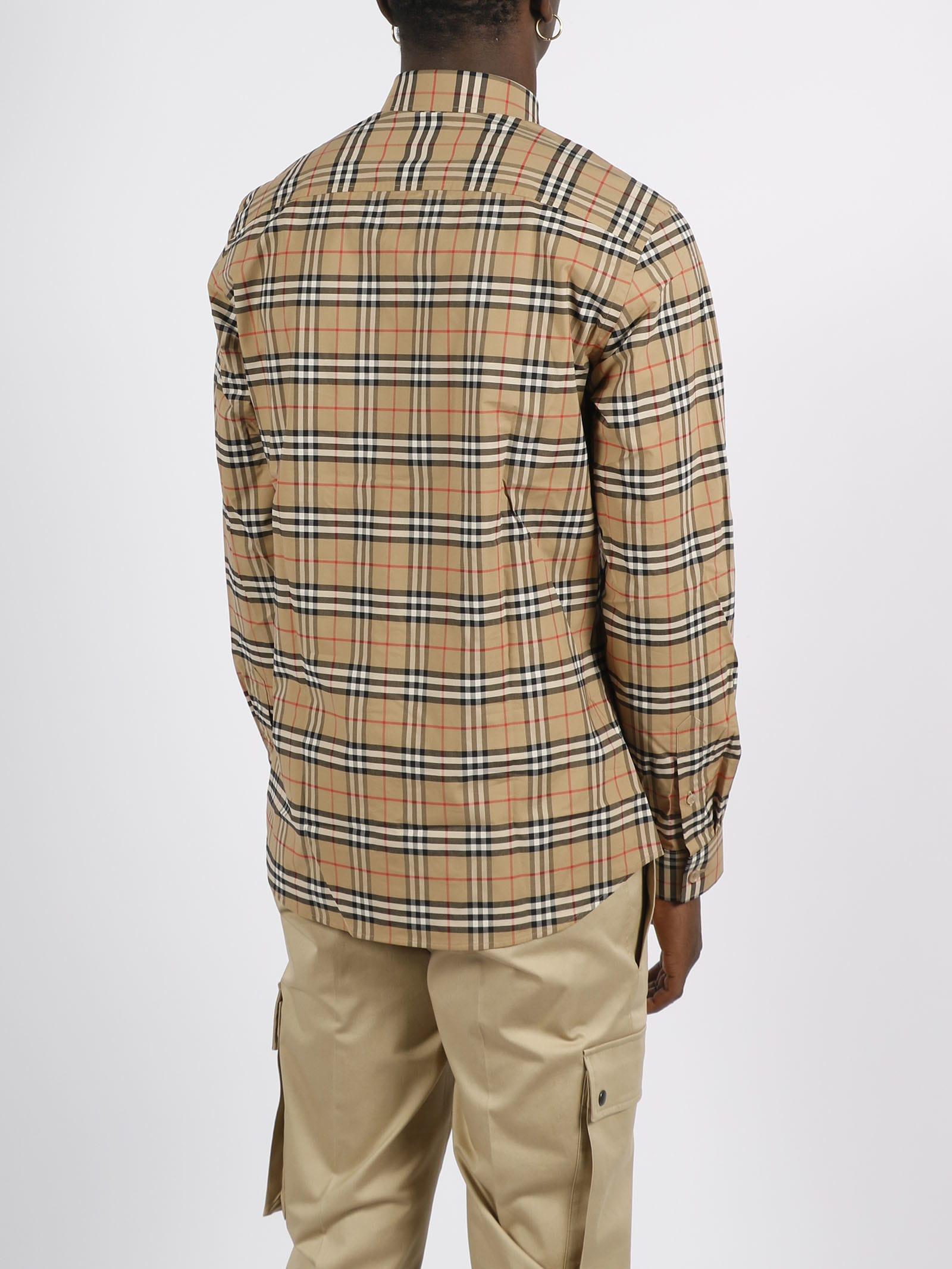Burberry Simpson Shirt in Brown for Men | Lyst