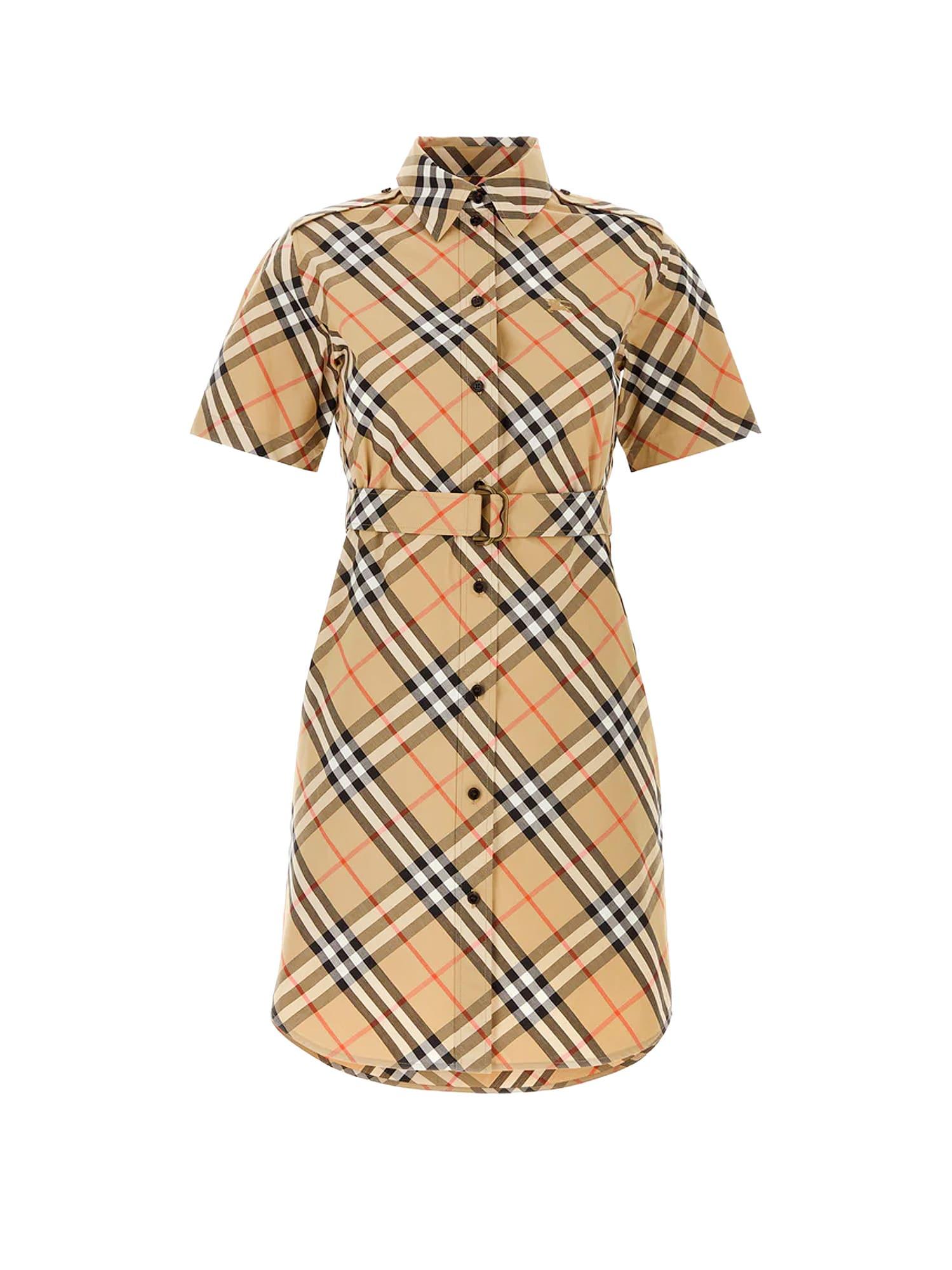 バーバリー Burberry Chemisier Cotton Mini Dress Burberry Mini and short dresses for Women | Online Sale up