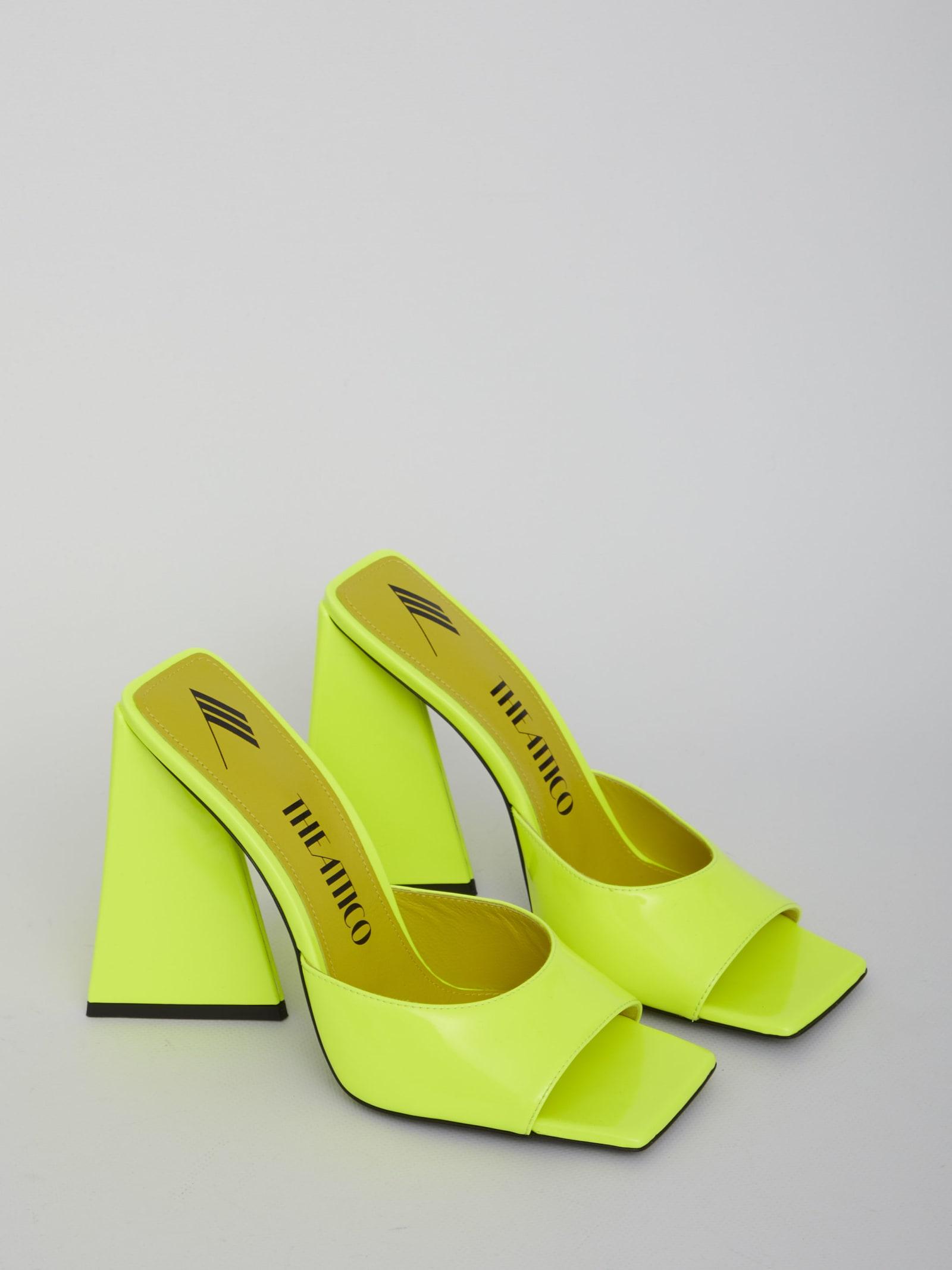 The Attico Yellow Devon Sandals | Lyst