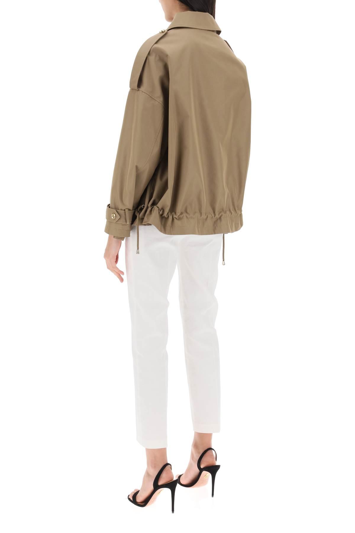 Pinko Polidora Blouson Jacket In Gabardine in Natural | Lyst