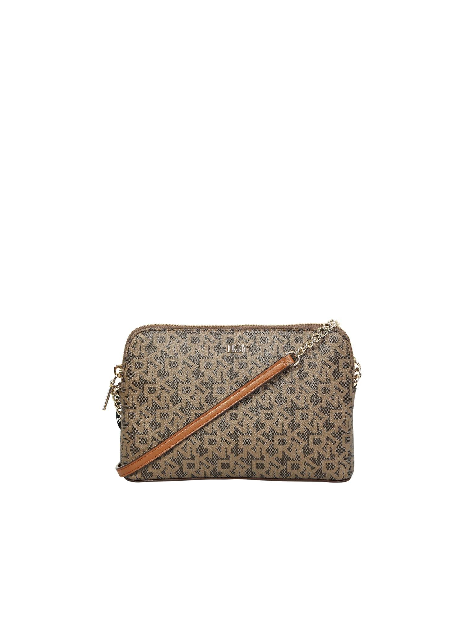 DKNY Bryant Dome Monogram Patterned Crossbody Bag in Gray Lyst