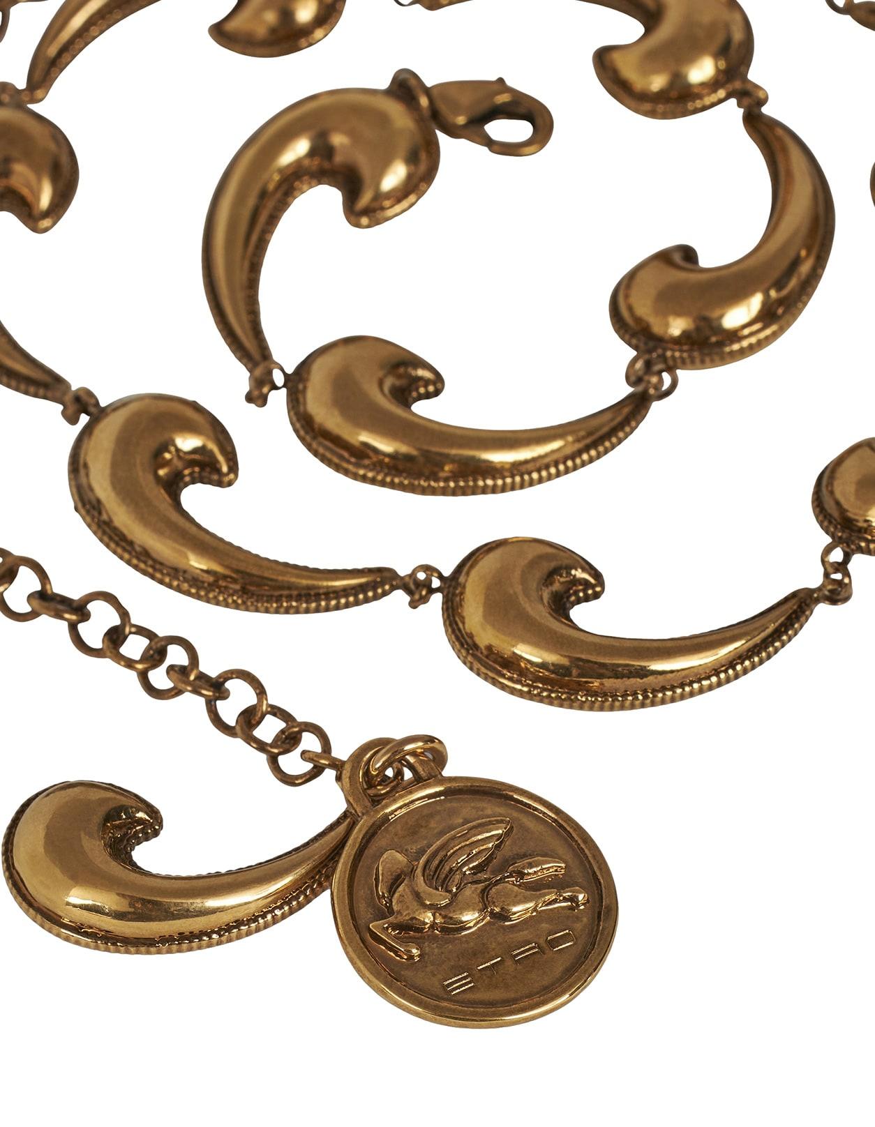 ETRO logo-charm chain necklace - Gold