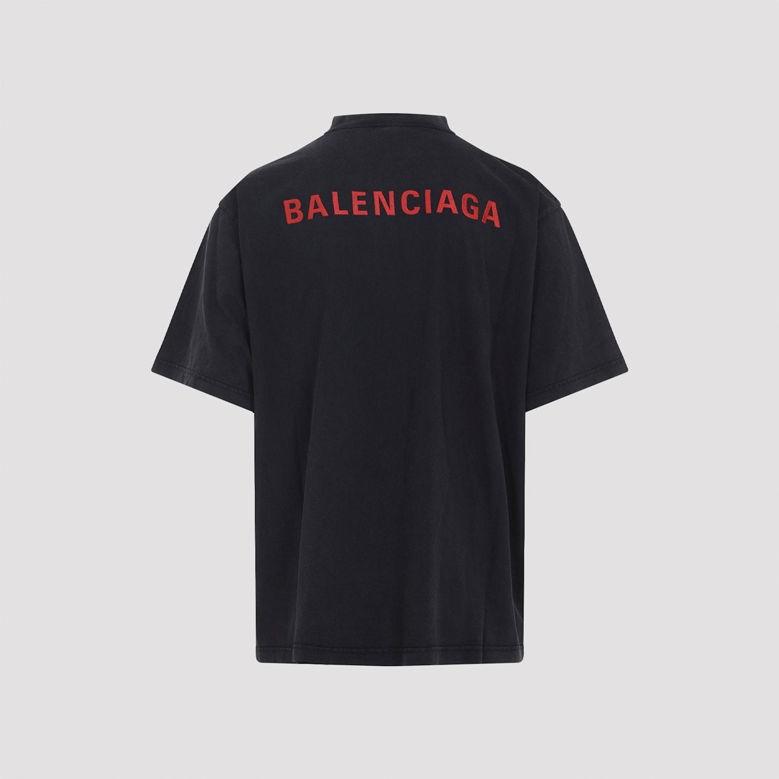 ★BALENCIAGA★ Logo Boxy Short Sleeve T-Shirt Top Black 6517 BALENCIAGA Boxy T-shirt Short Sleeve T-shirt 651795 Purple
