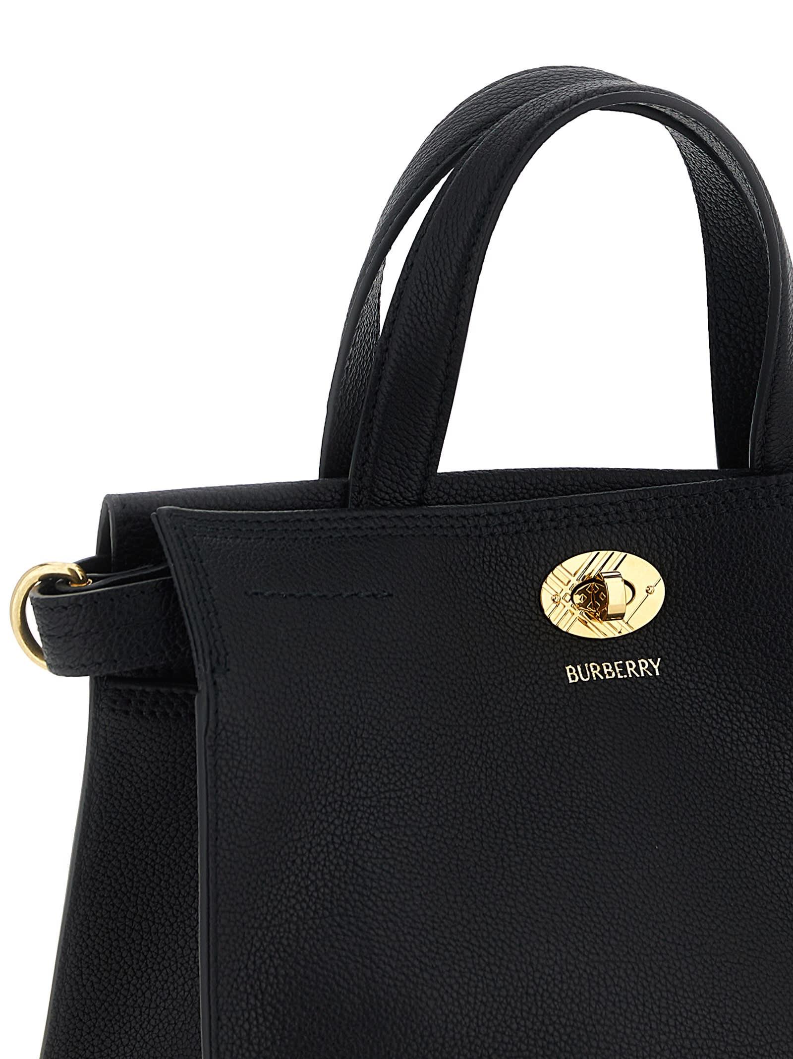 Burberry 'Cotswolds' Mini Shopping Bag in Black | Lyst