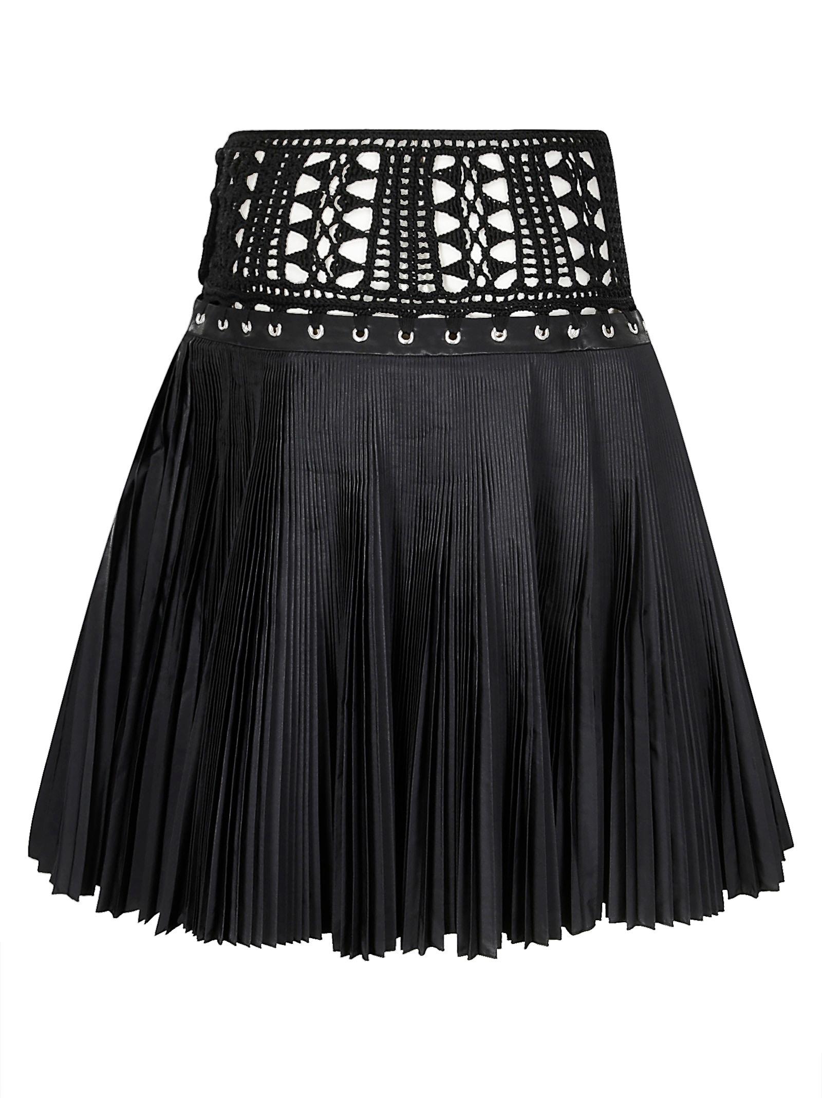 Alaia pleated leather skirt sales