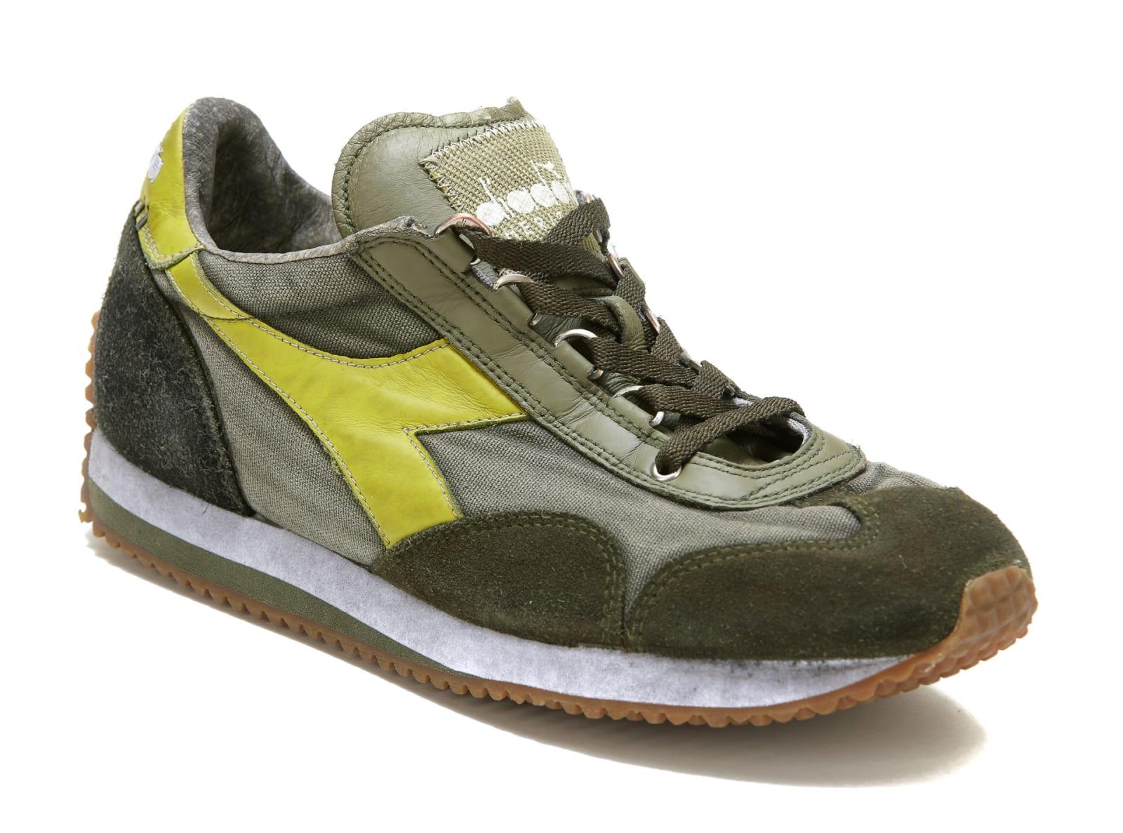 Diadora Suede Equipe H Dirty Stone Wash Evo in Green for Men | Lyst