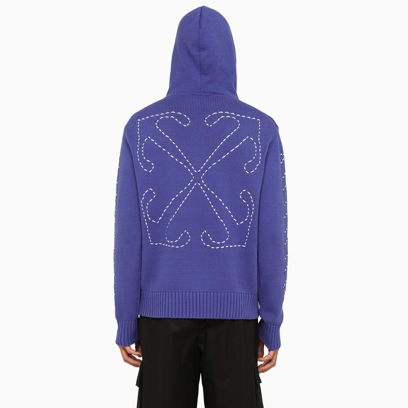 Off-White c/o Virgil Abloh Arrows Blue Knitted Hoodie for Men