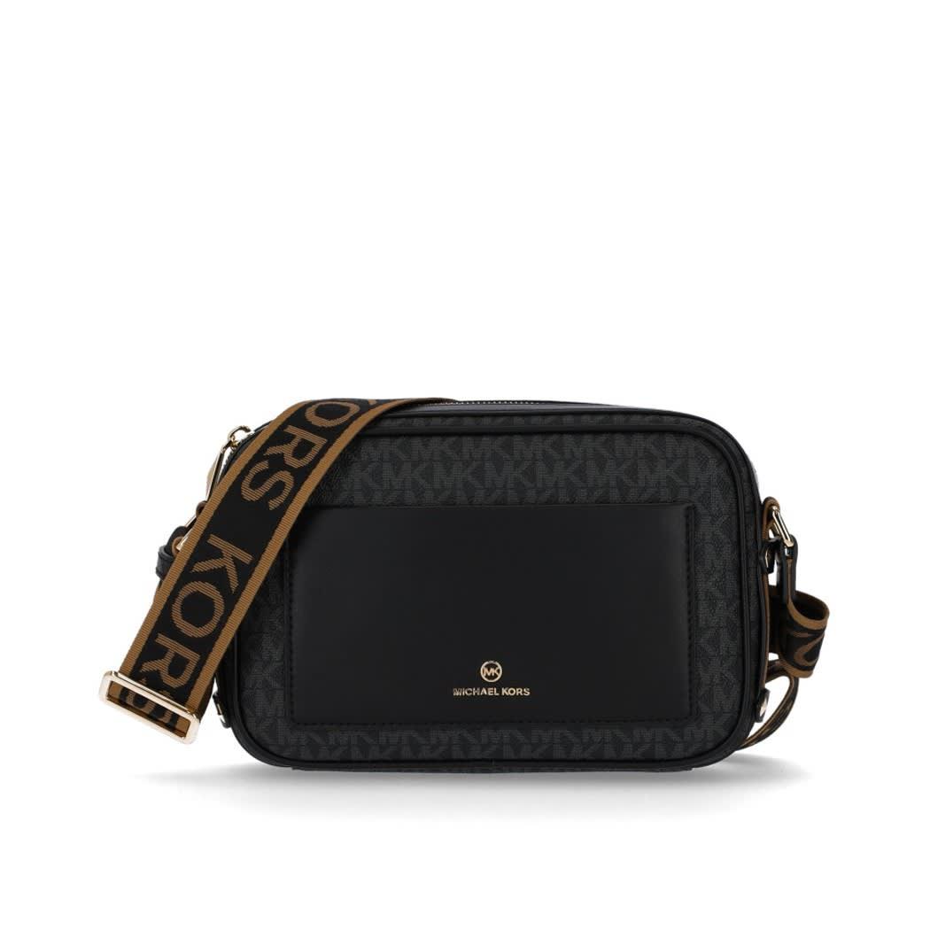 Maeve Large Logo and Faux Leather Crossbody Bag