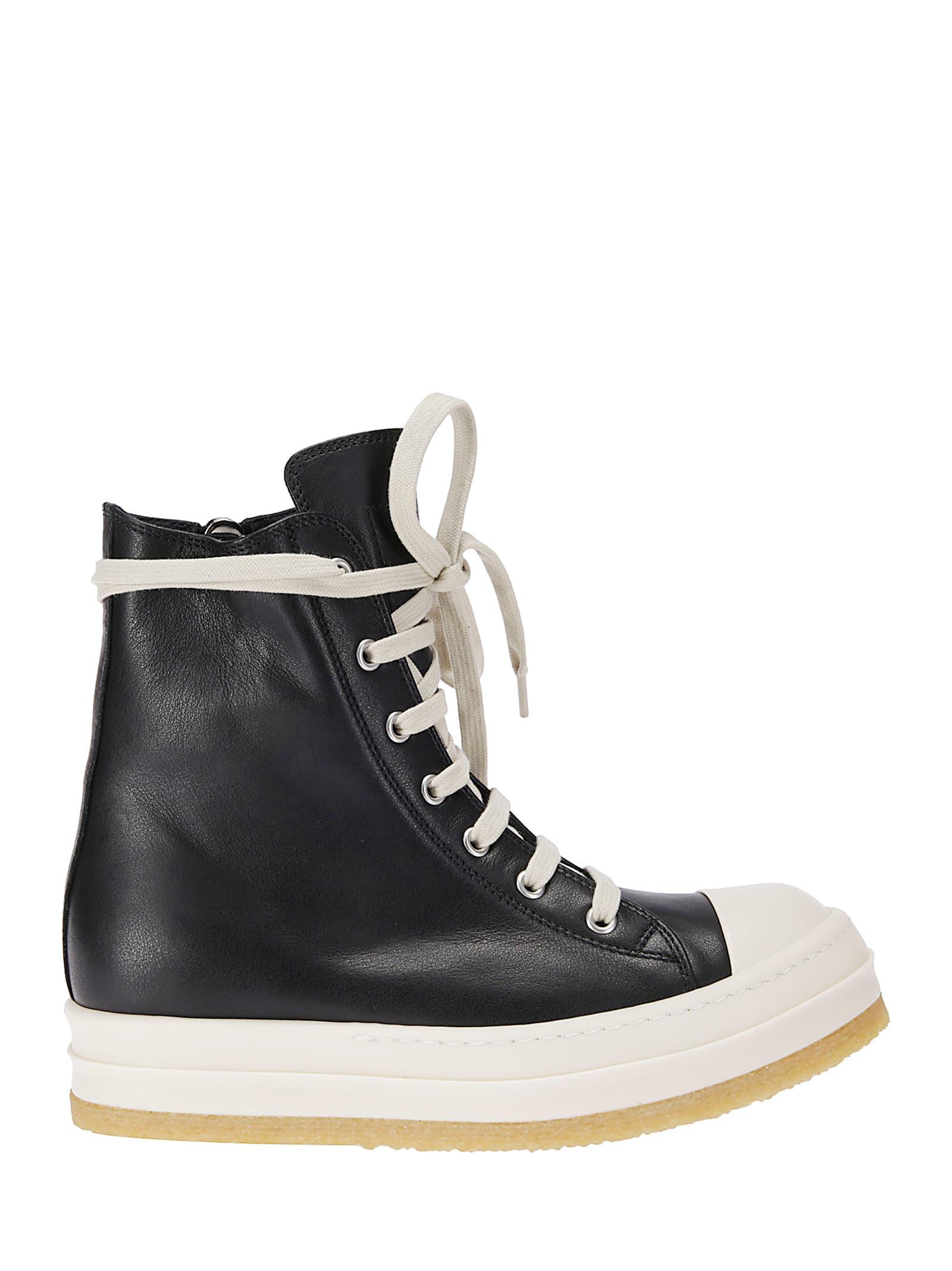 リックオウエンス　レザージレ36 RICK OWENS - 【24AW】カーフレザー ロースニーカー / LOW
