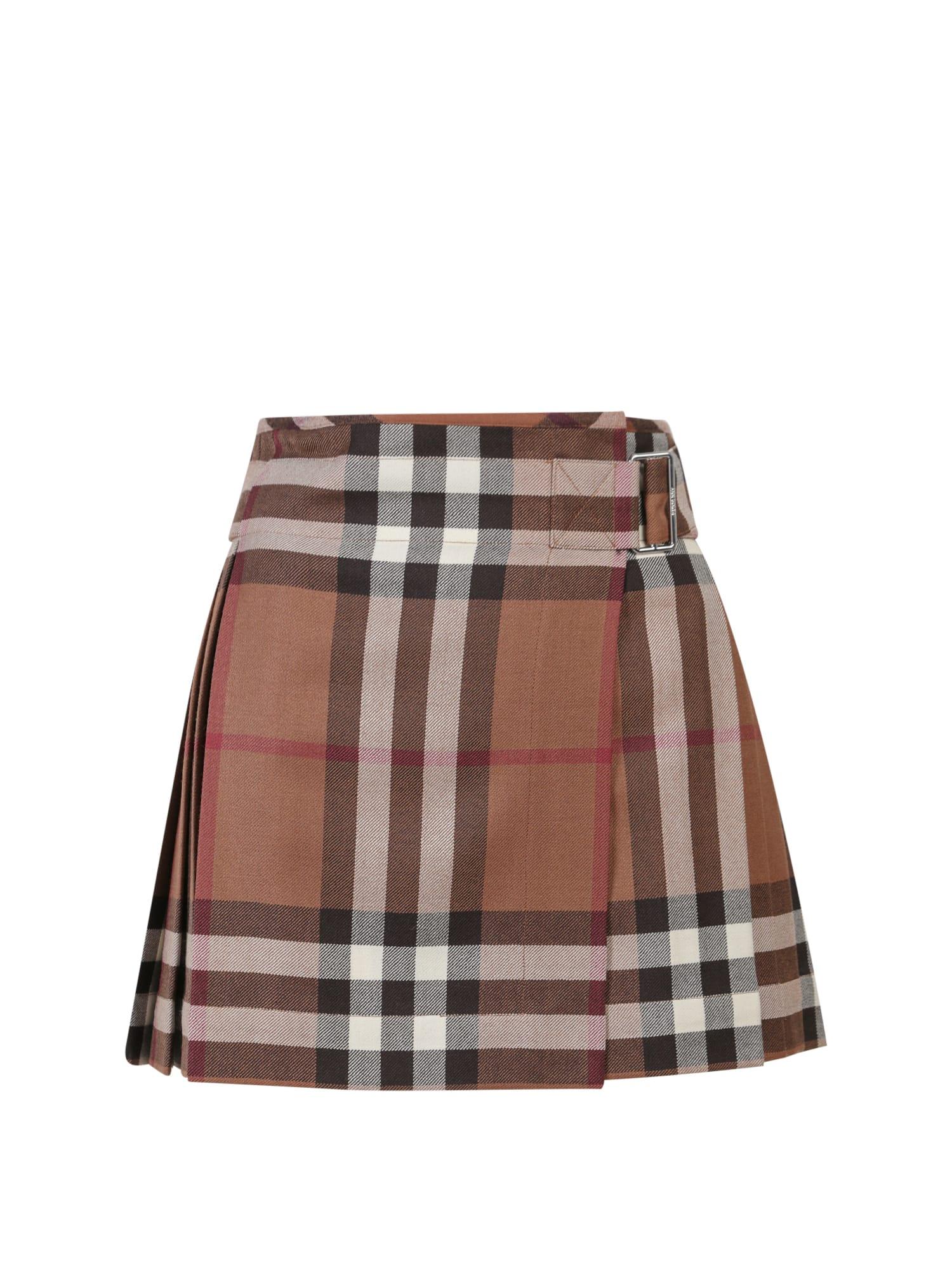 Gaan wandelen Persoonlijk Bestuiven Burberry Skirt in Brown | Lyst