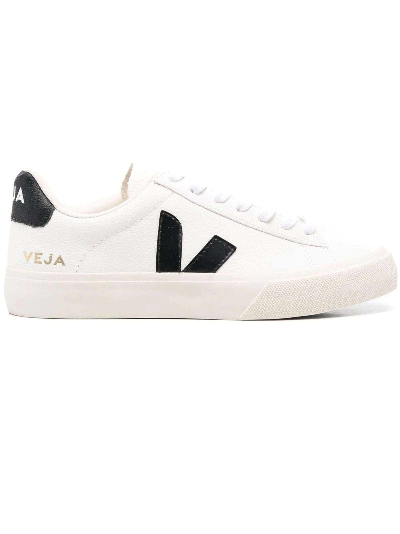 Veja White Leather Campo Sneakers | Lyst