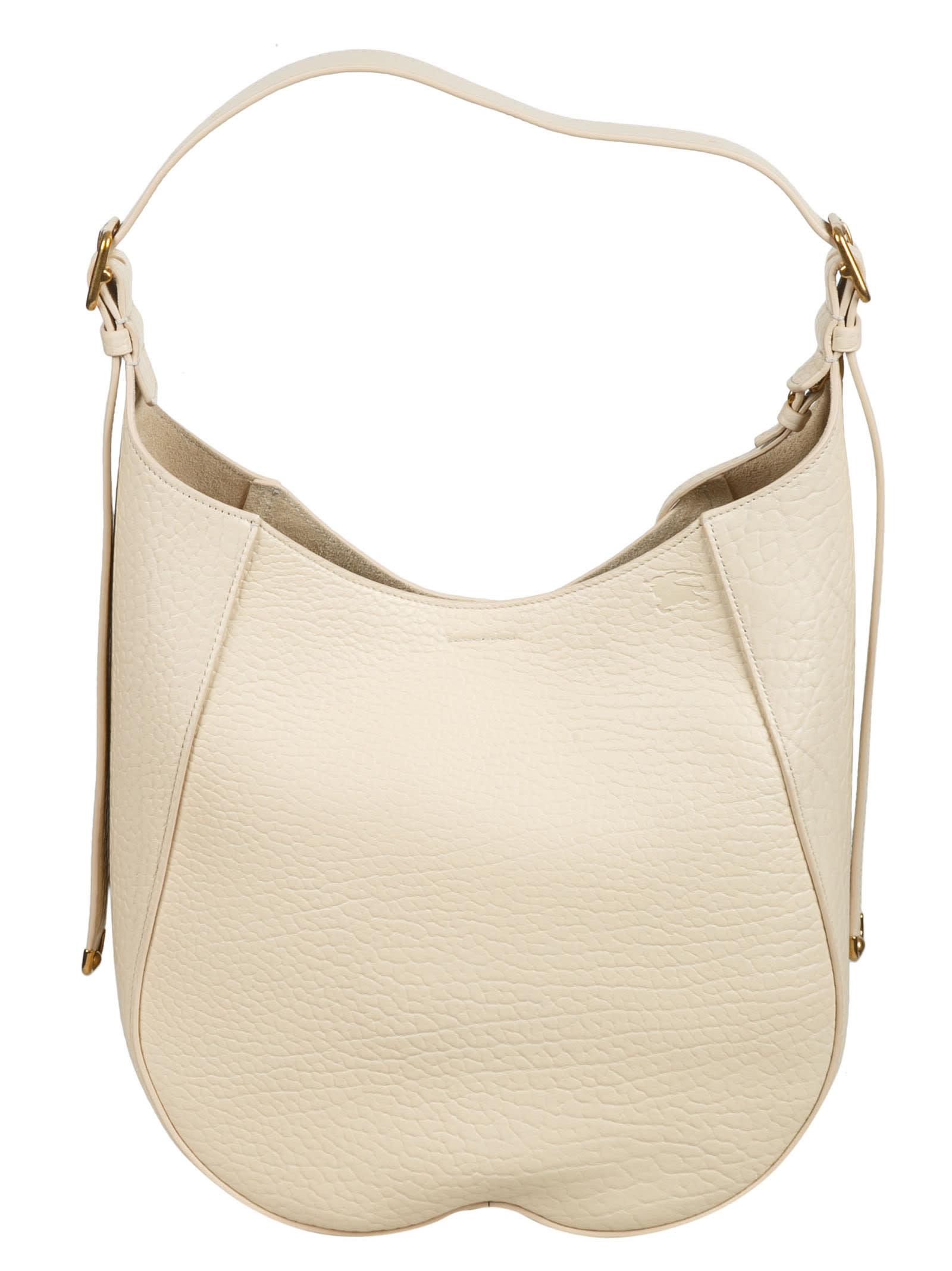 Burberry Women's Extra Large Chess Leather Shoulder Bag - Pearl