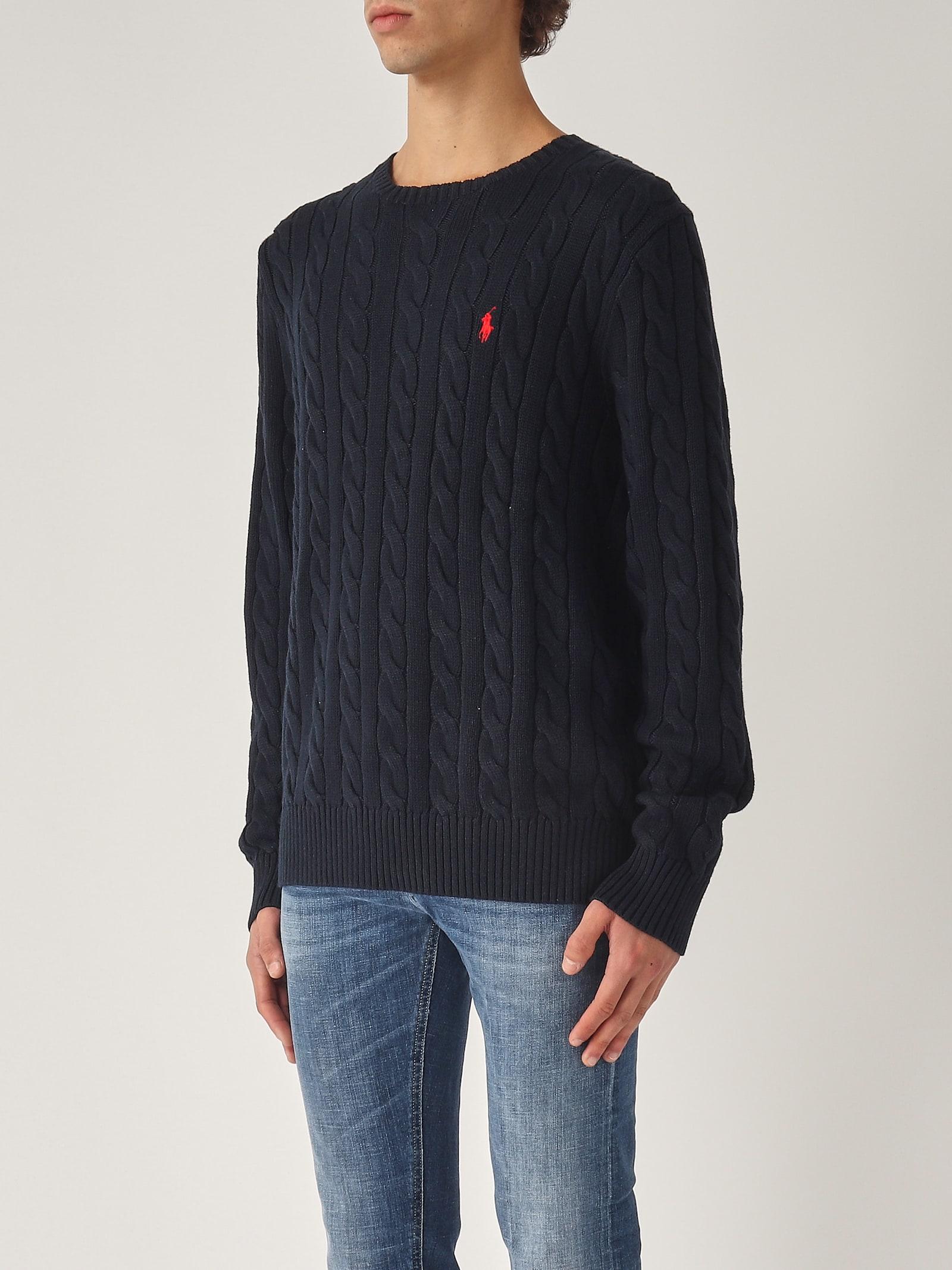 Polo Ralph Lauren Maglia Treccia Uomo Sweater in Blue for Men Lyst UK