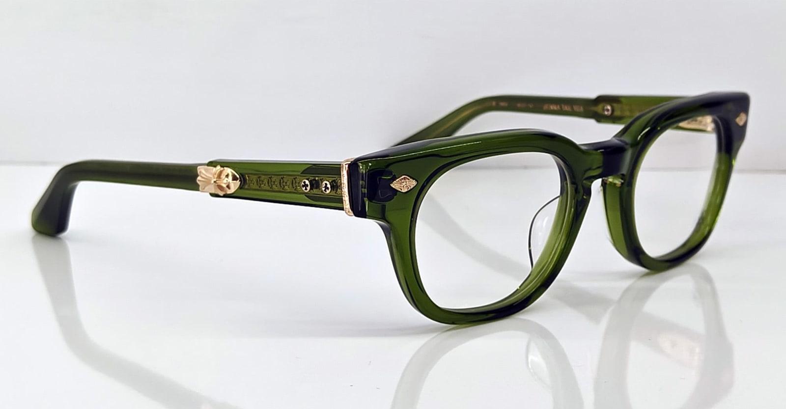 Chrome Hearts Jenna Tail Yea - Dark Olive Rx Glasses in Black for 