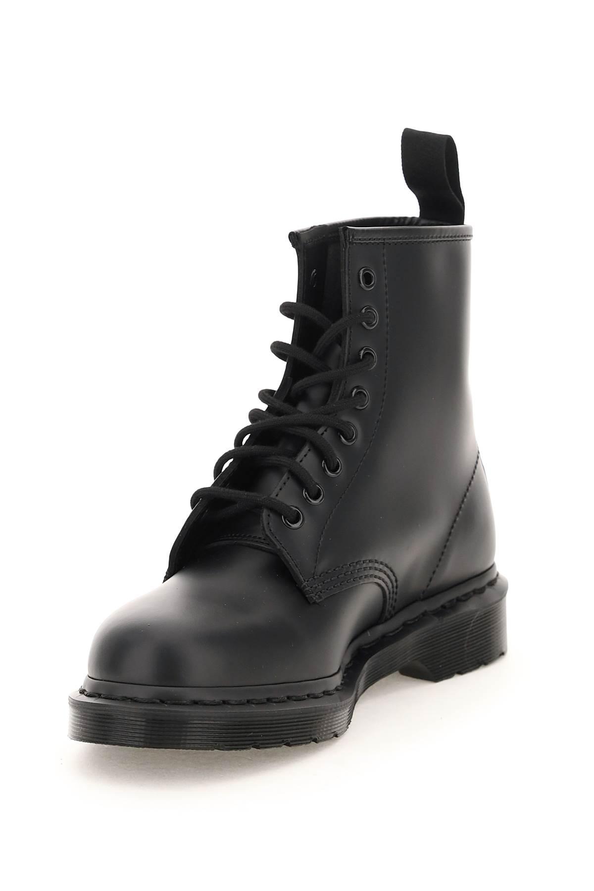 Dr. Martens Leather 1460 Mono Smooth Lace-up Combat Boots in Black 