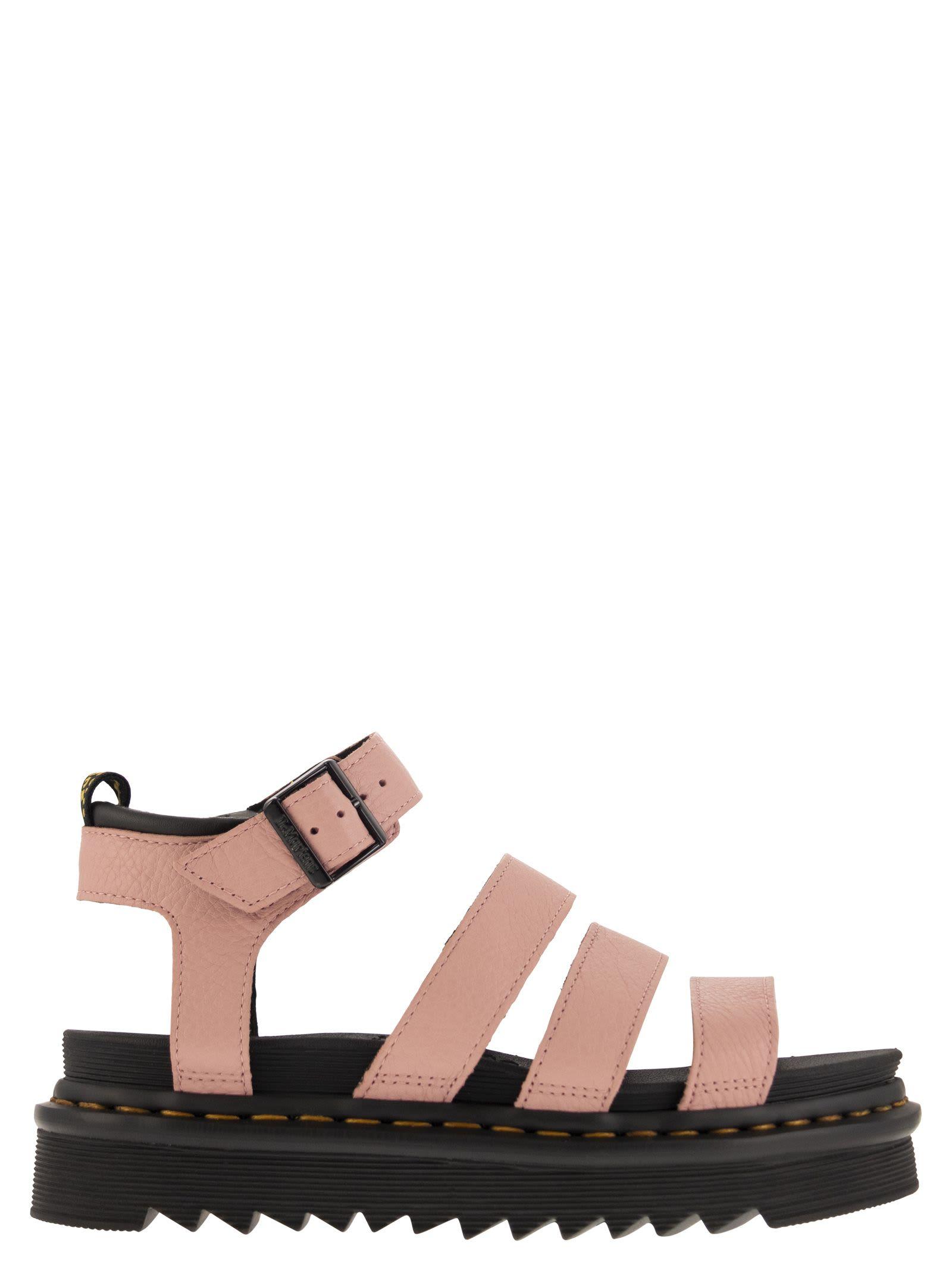 Dr. Martens Pisa Leather Blaire Sandals With Straps in Brown Lyst