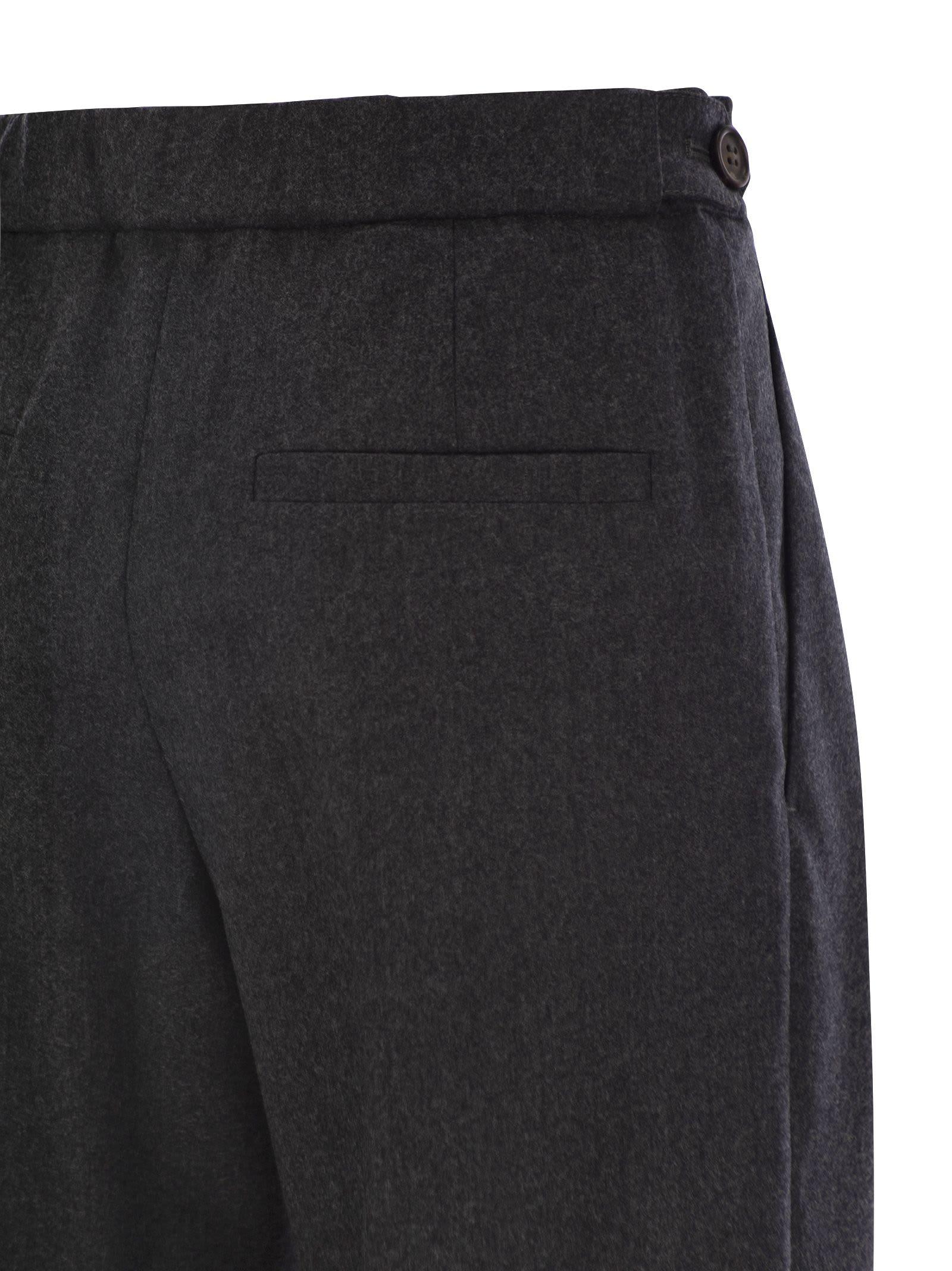 パンツ BRUNELLO CUCINELLI Baggy Sartorial wool trousers Brunello Cucinelli Baggy Sartorial Wool Trousers in Black | Lyst