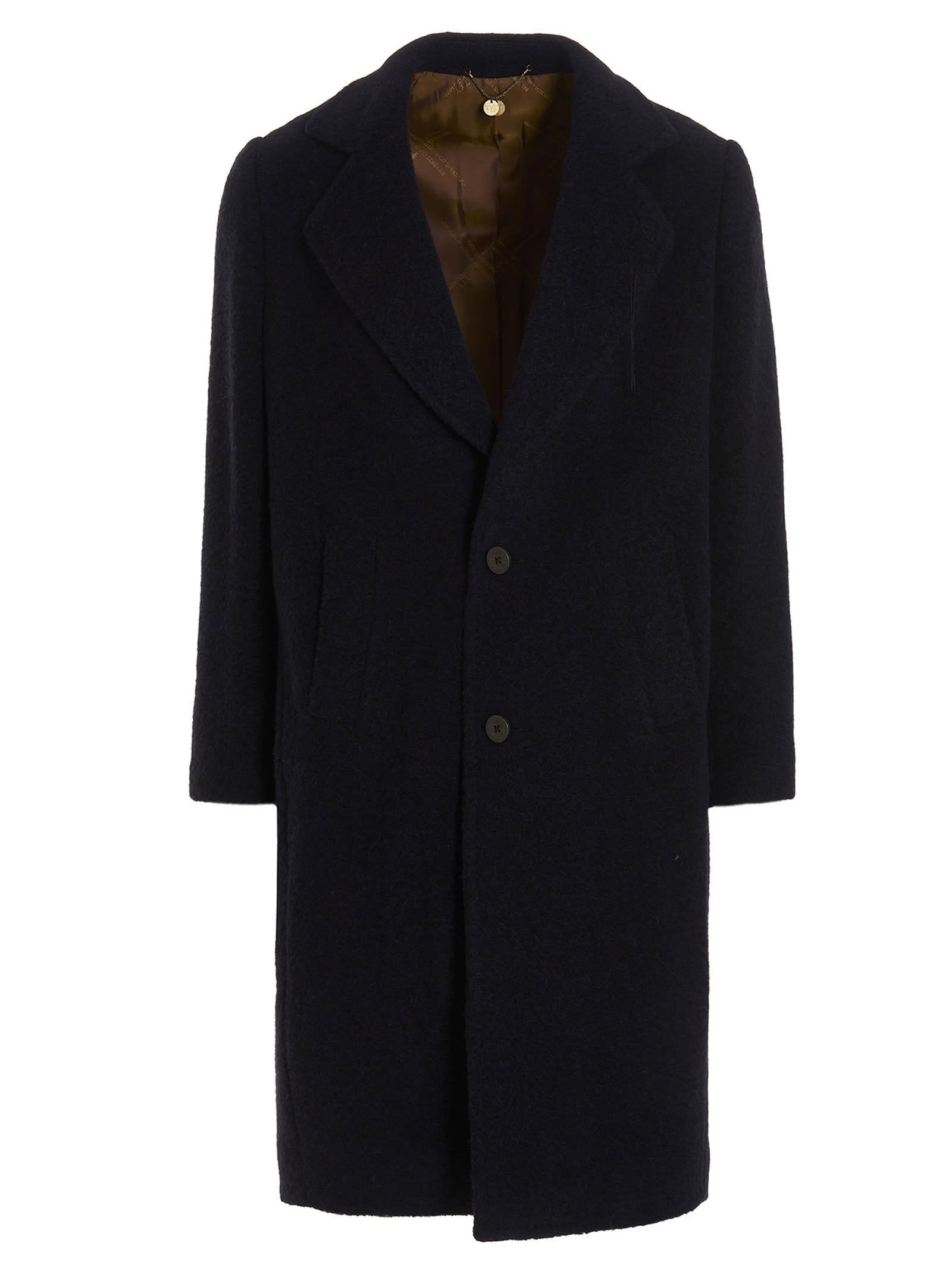 Maurizio Miri Synthetic Gregoriany Coat in Blue (Black) for Men | Lyst