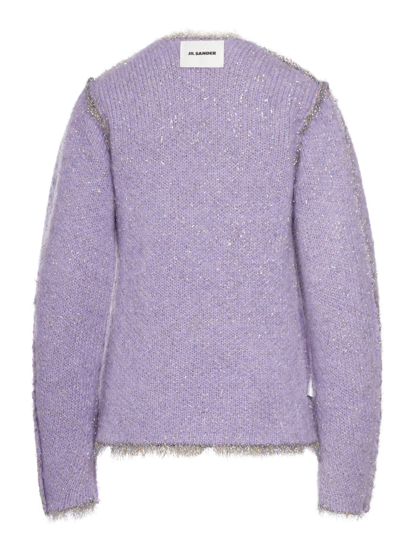 Jil Sander brushed lurex-blend knitted jumper - Grey