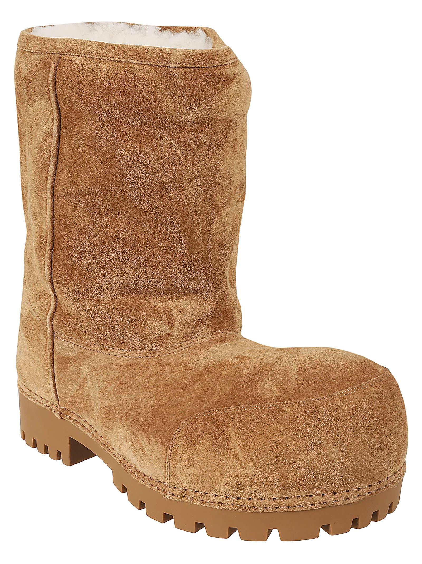 Balenciaga Alaska Fur Low Boots in Brown for Men | Lyst