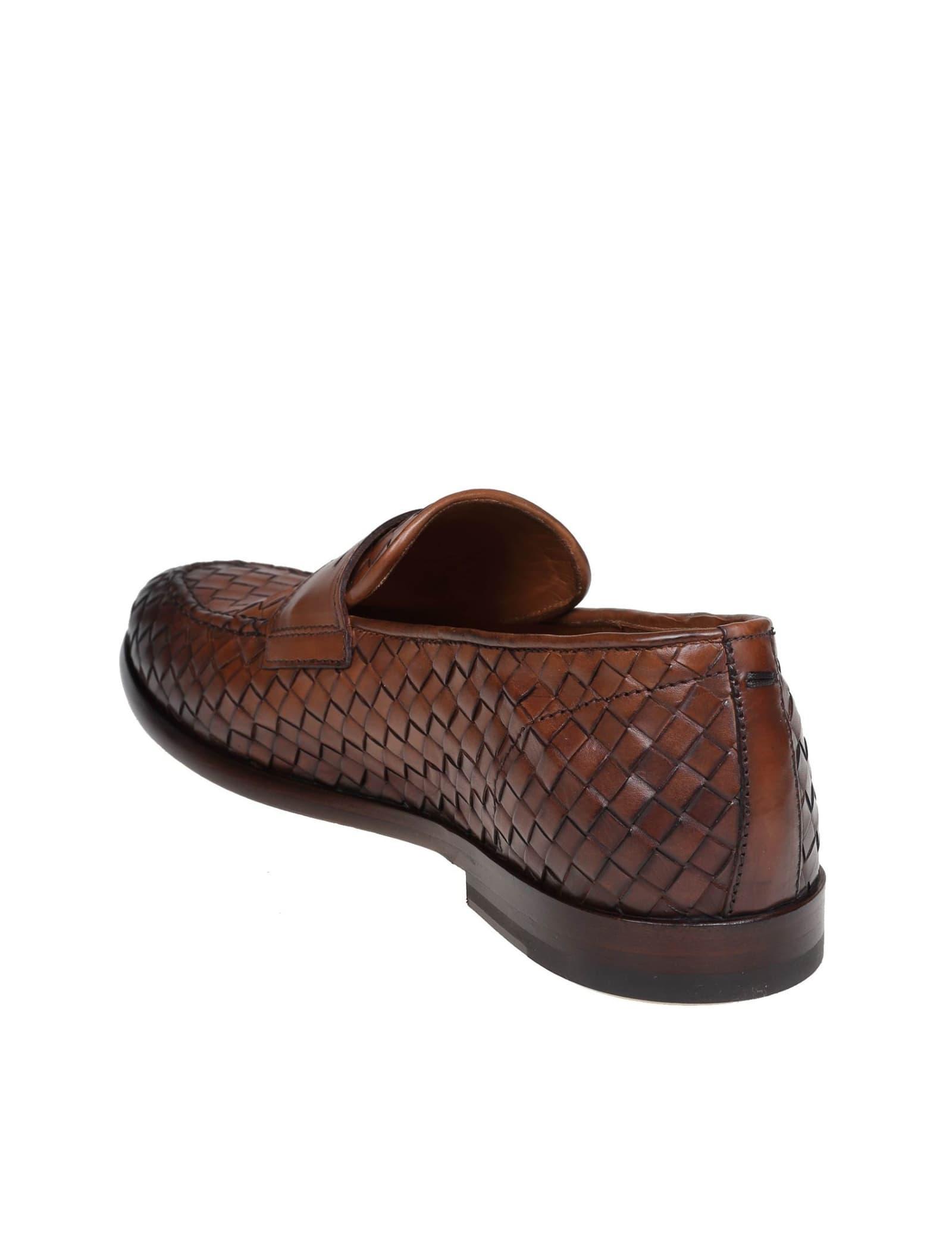 Doucal's Penny Loafer In Braided Leather Color in Brown for Men | Lyst