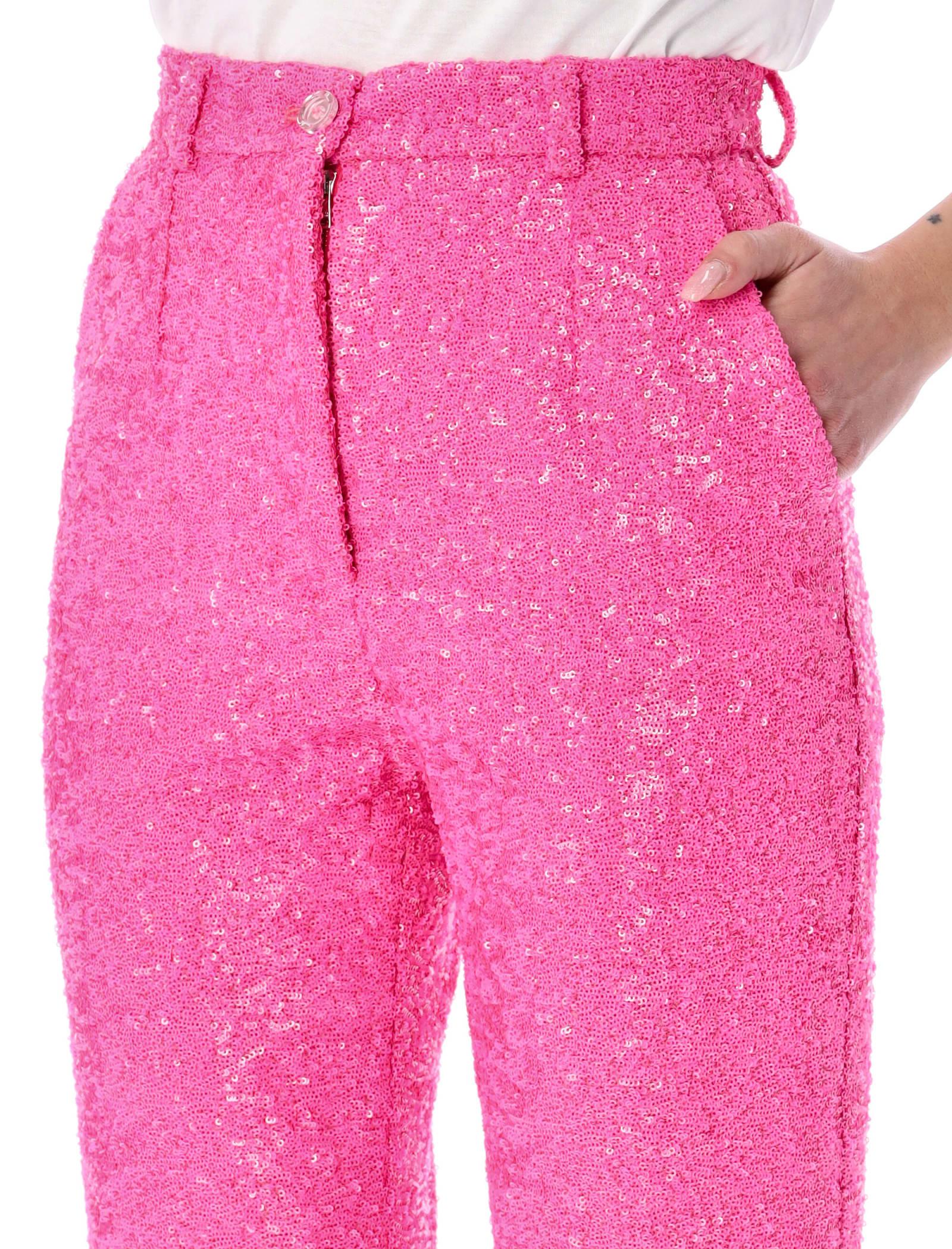 Dolce & Gabbana Sequined Pants in Pink | Lyst